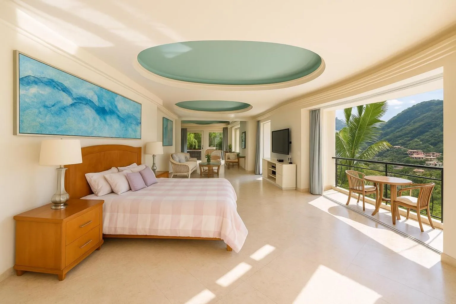 Bed in South Shore Villa Armonia Luxury Boutique