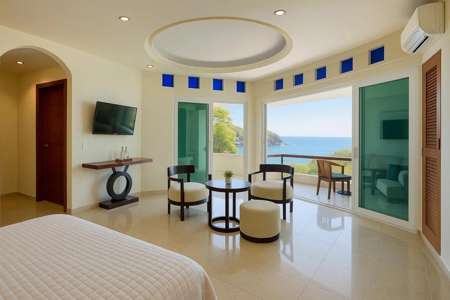 Bed in South Shore Villa Armonia Luxury Boutique