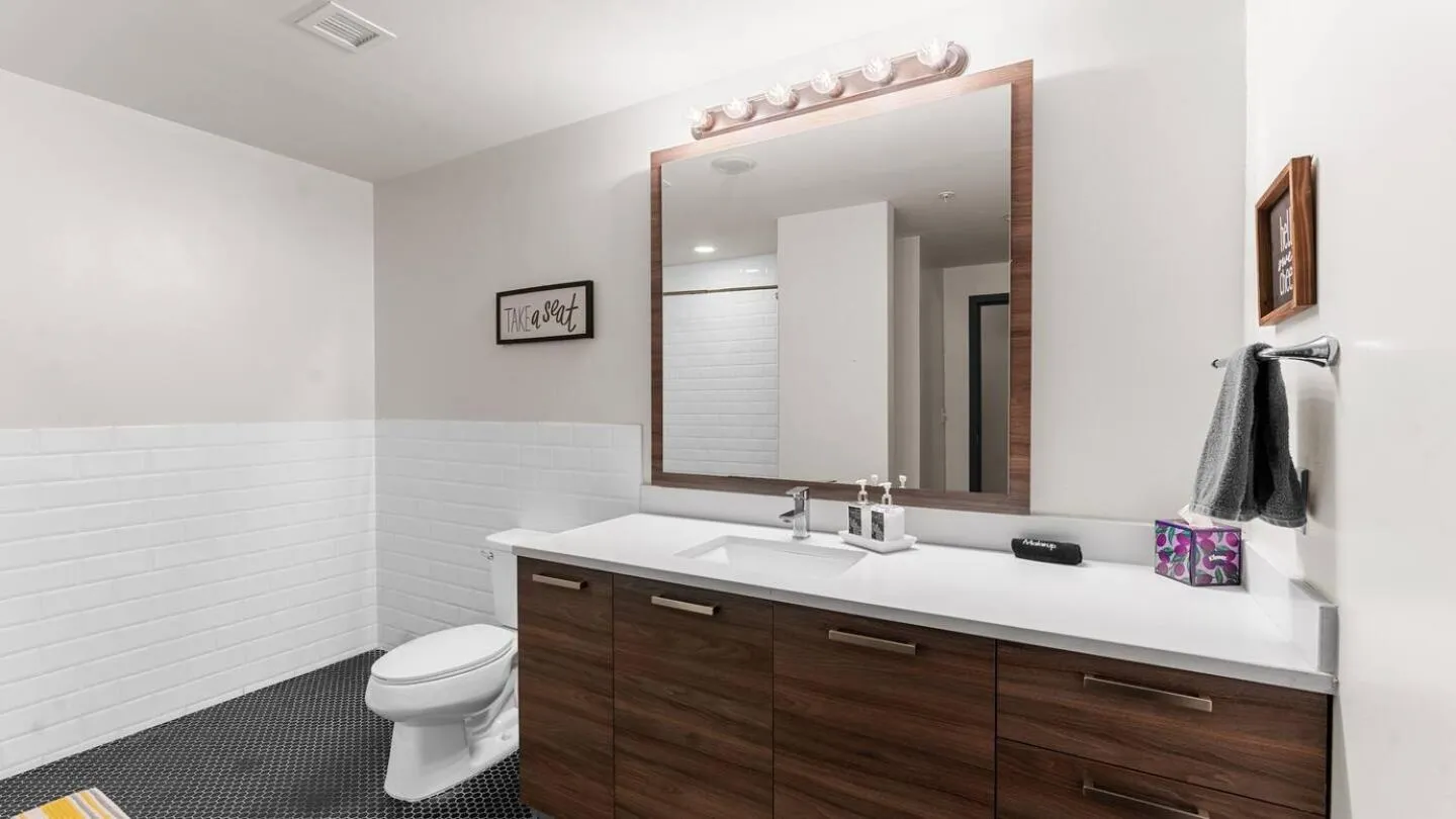 Bathroom in Luxury Downtown Dallas Stay by Amyfinehouse