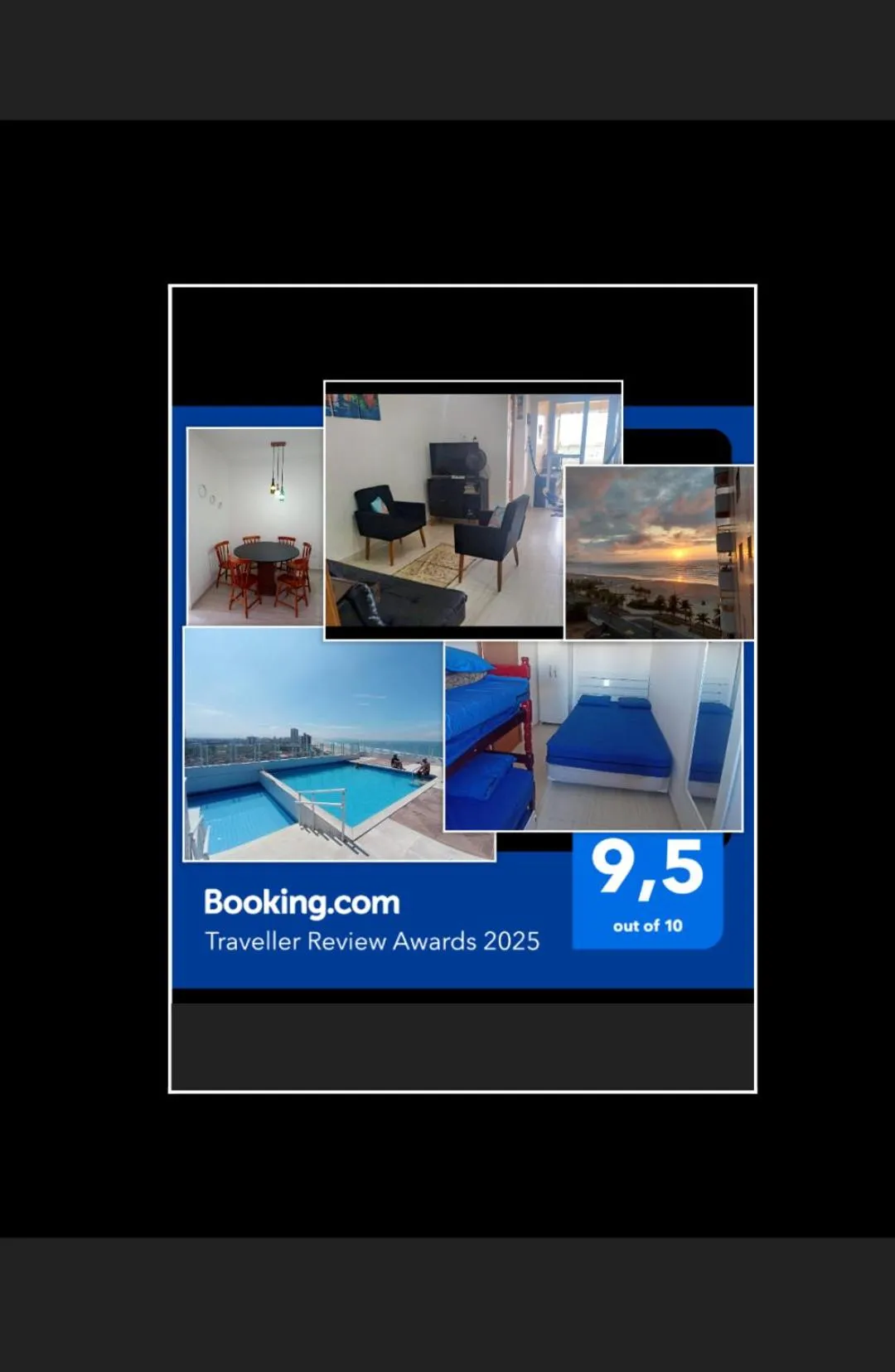 One-Bedroom Apartment in Prédio com piscina na cobertura frente ao mar,apartamento para até 6 pessoas e 3 crianças até 8 anos, churrasqueira na sacada, Wi-Fi grátis, rede de proteção, NÃO oferecemos roupas de cama e banho, 1 vaga de garagem, na Praia Grande-Vila Mirim