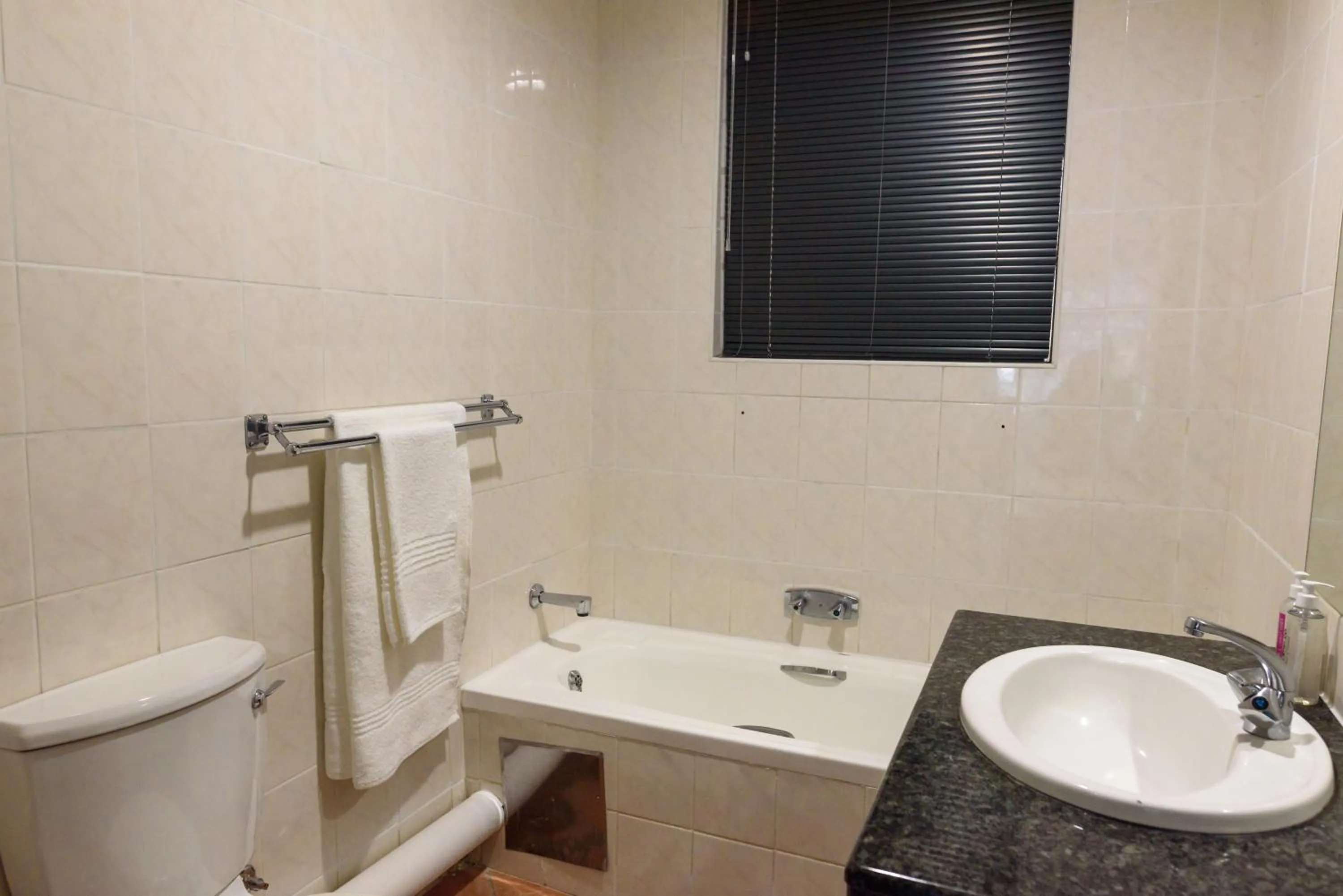 Shower in The Jack Rose Hotel, Rosebank, Gautrain