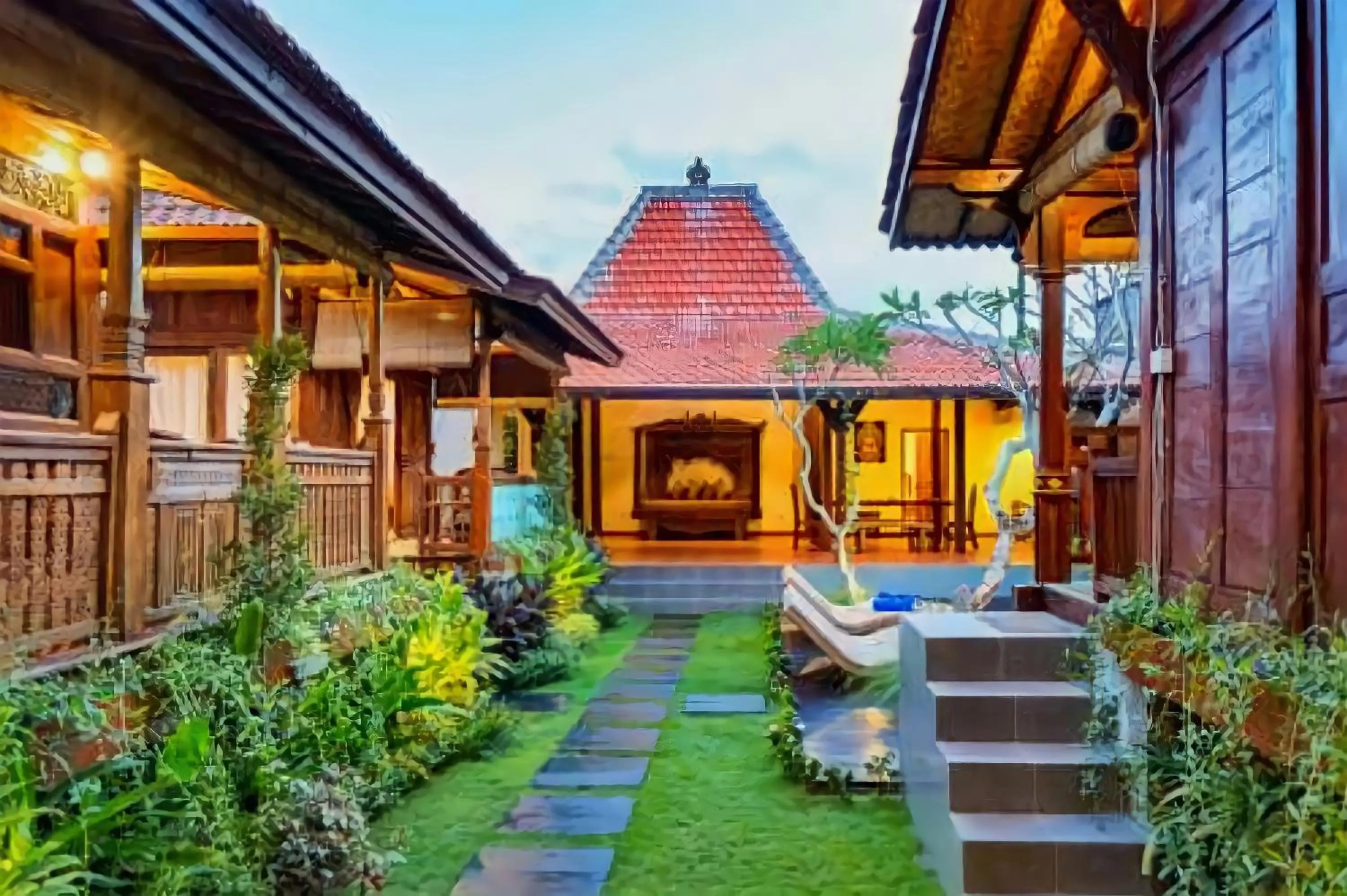 Garden in Hotel and Villa B52 Gili Air