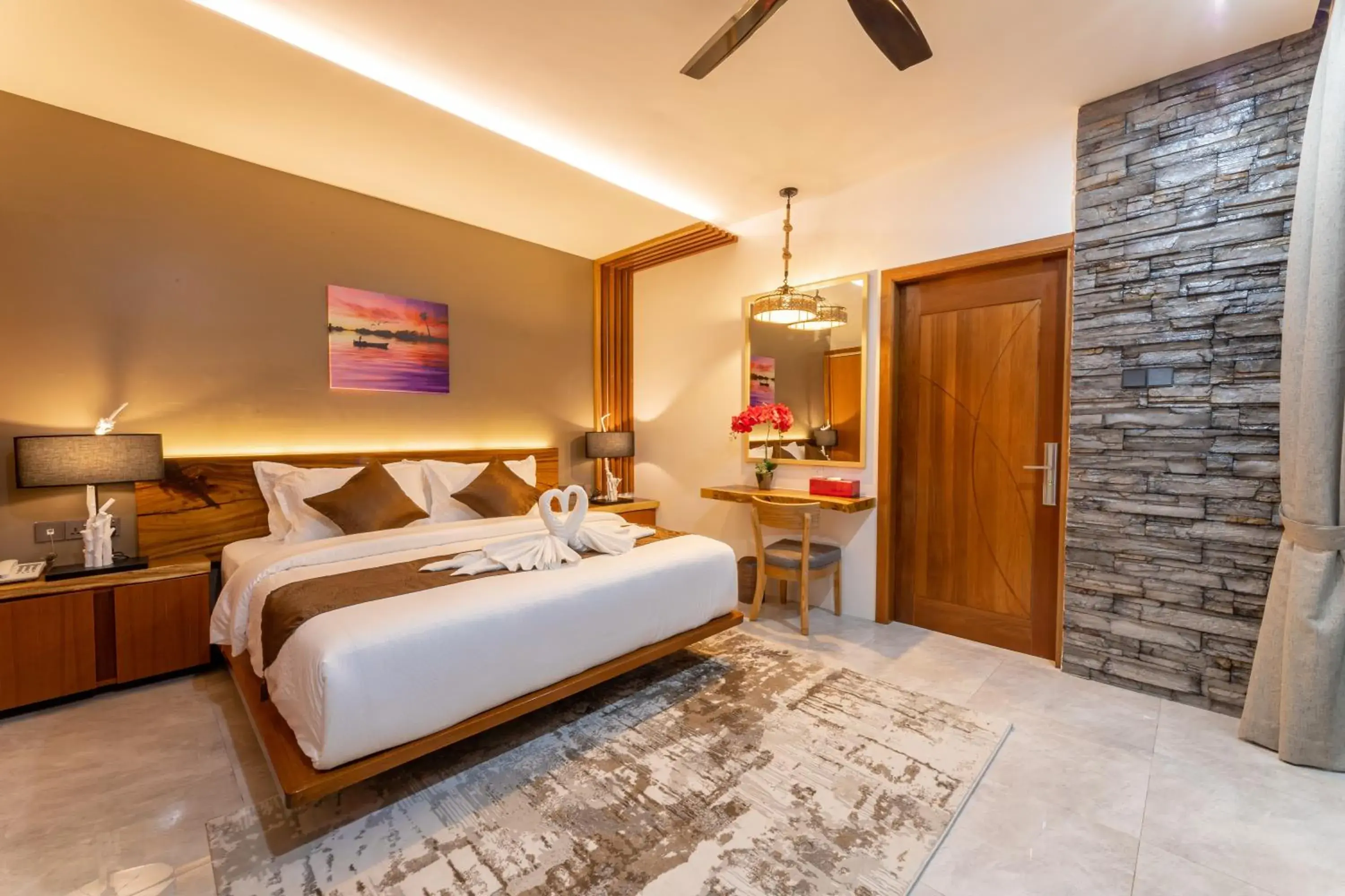 Bed in Maneh Villa Langkawi - Private Pool Bed in Maneh Villa Langkawi - Private Pool