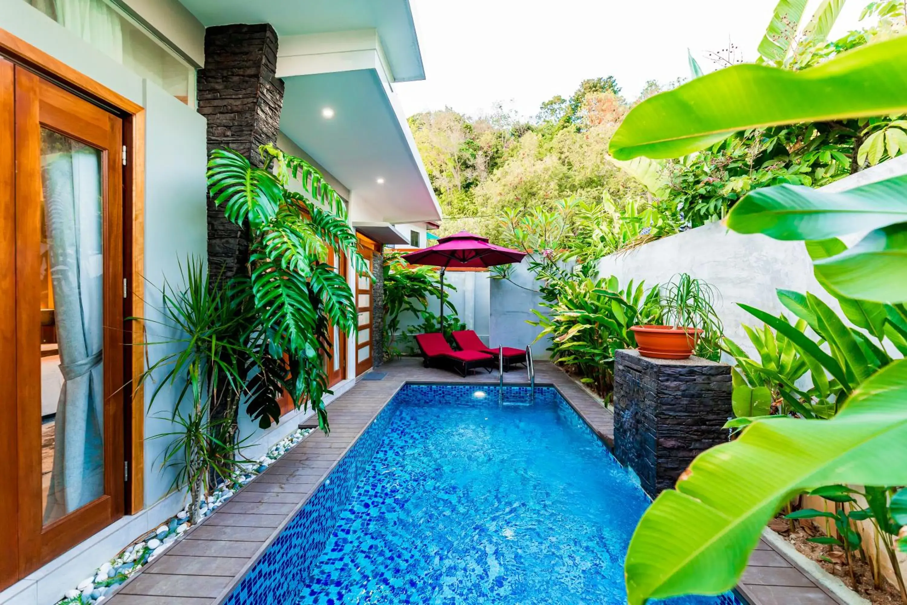 Pool view in Maneh Villa Langkawi - Private Pool Pool view in Maneh Villa Langkawi - Private Pool