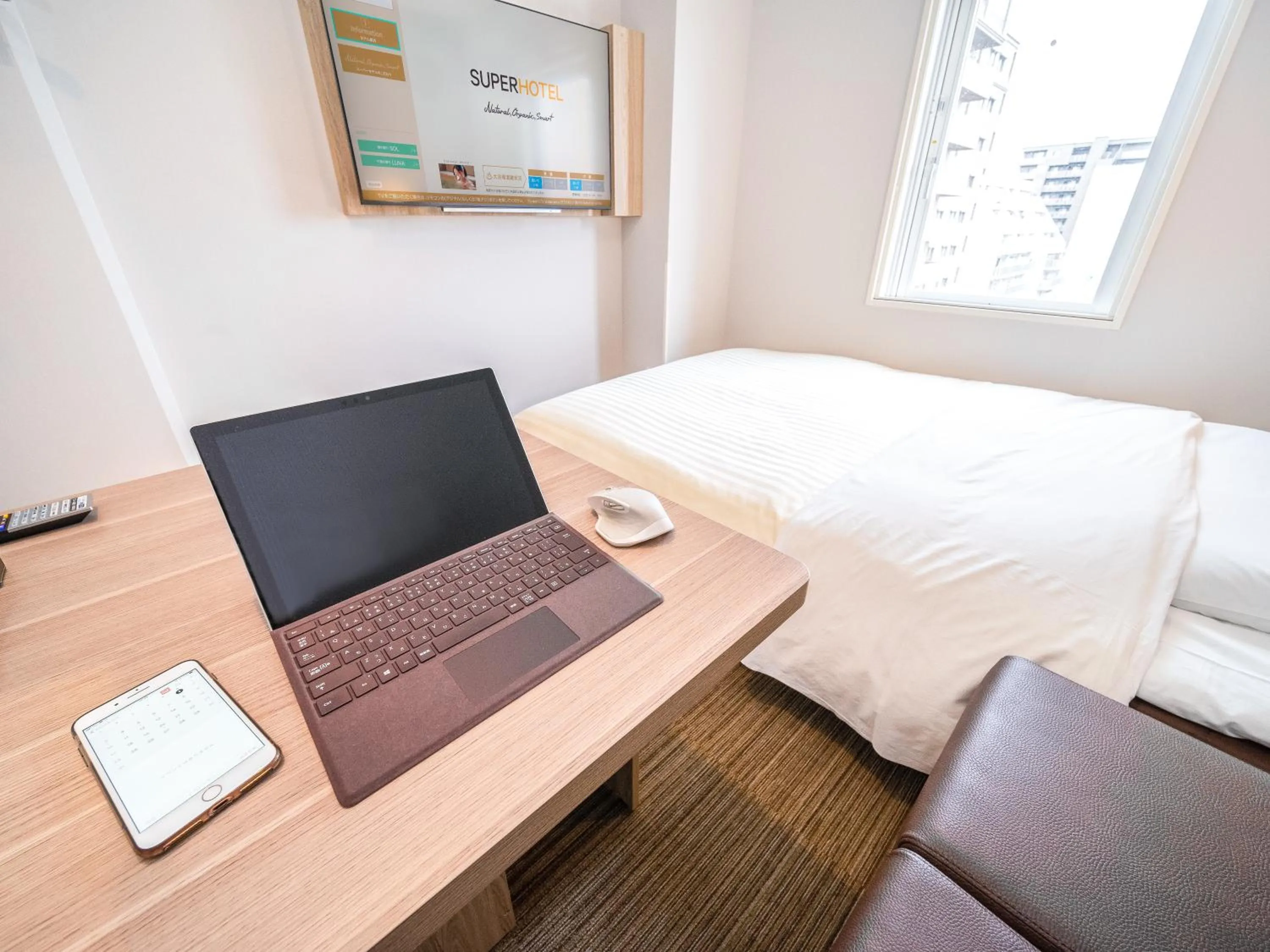 Bedroom, Bed in Super Hotel Okayama Station Higashiguchi