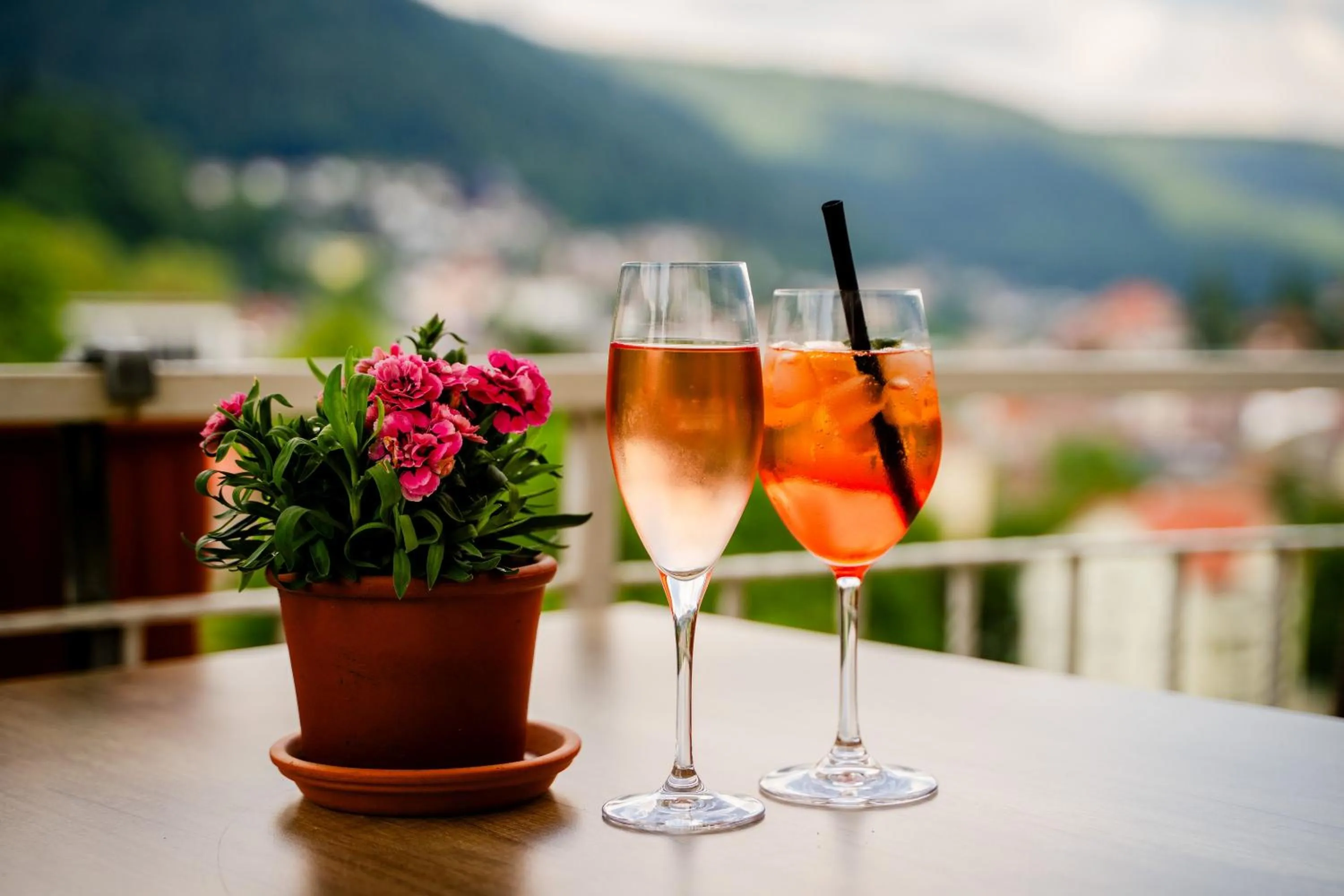 Balcony/Terrace in Wellnesshotel Rothfuß mit Spa und 2 Schwimmbädern