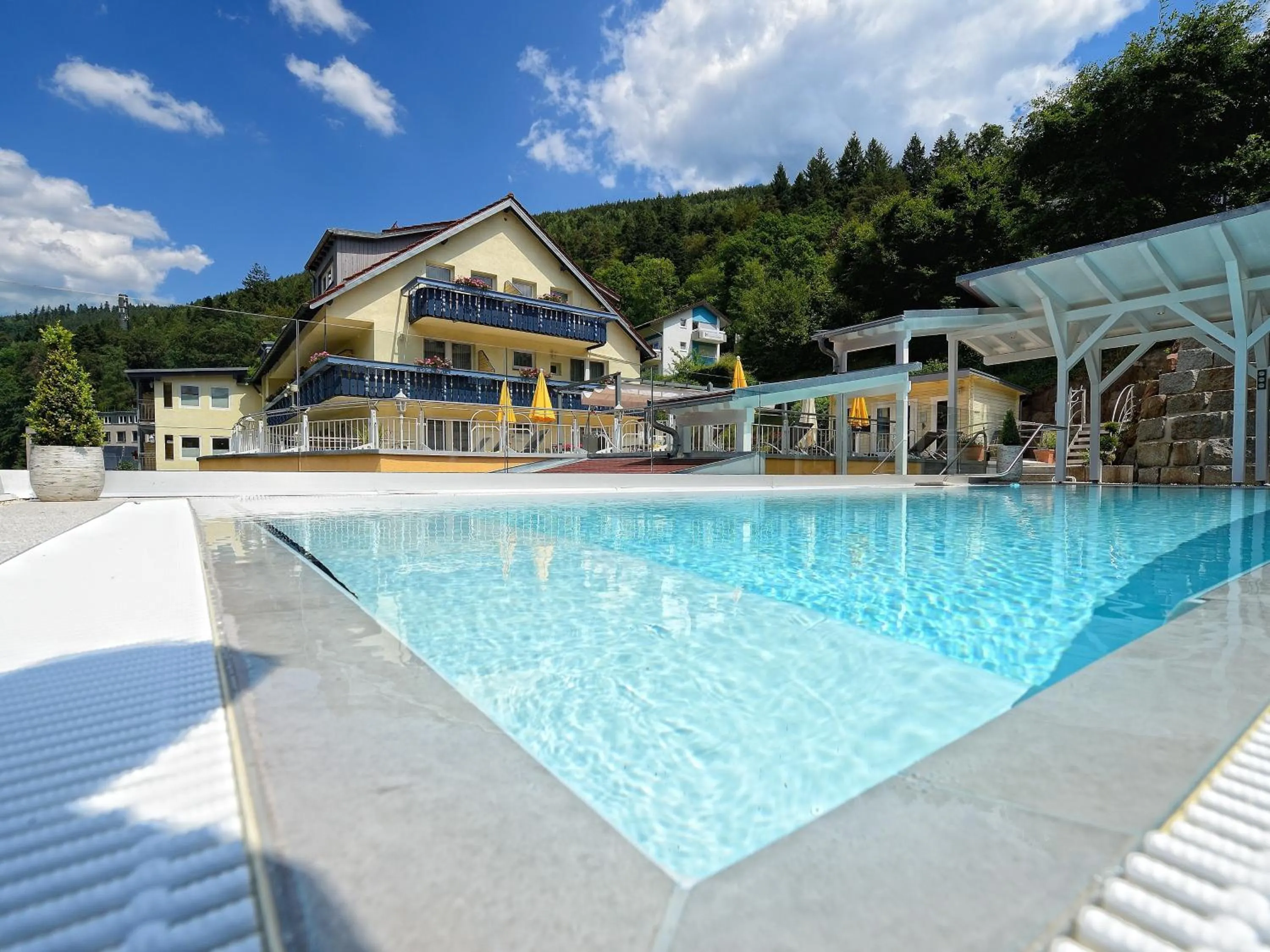 Swimming pool in Wellnesshotel Rothfuß mit Spa und 2 Schwimmbädern