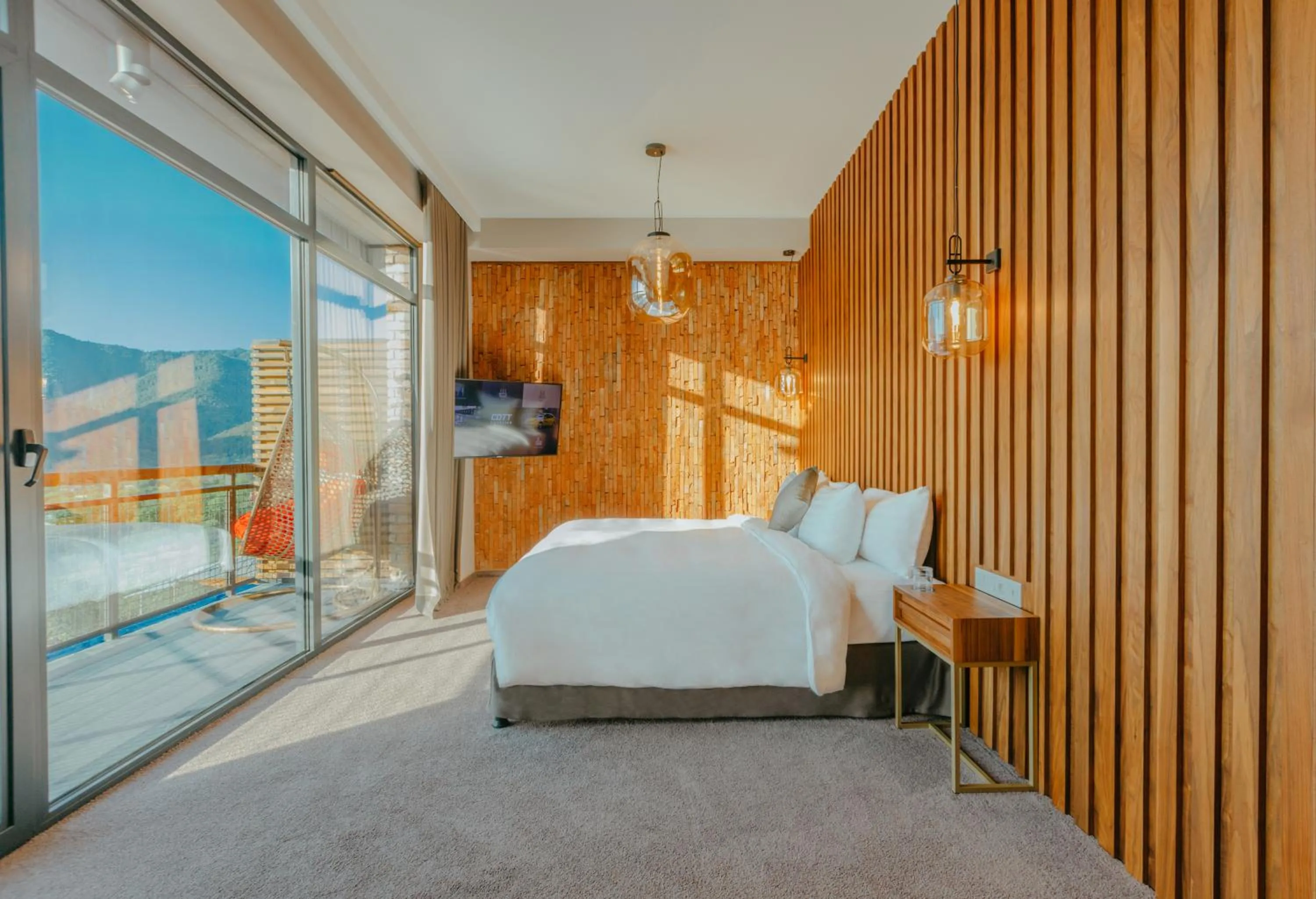 Bedroom, Bed in Mtserlebi Resort