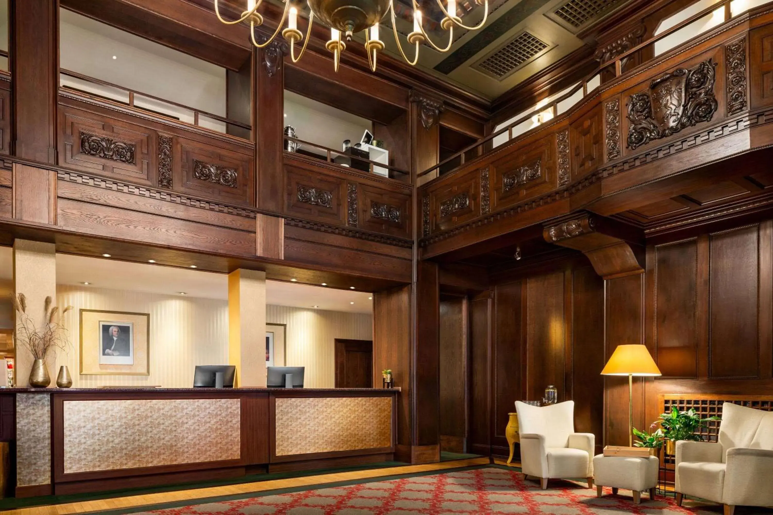 Lobby or reception in Vienna House by Wyndham Thüringer Hof Eisenach Lobby or reception in Vienna House by Wyndham Thüringer Hof Eisenach