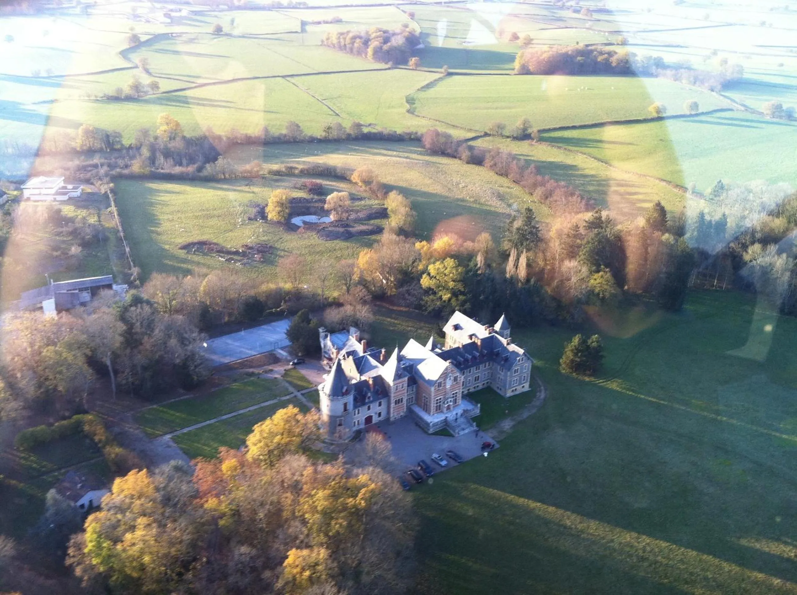 Bird's eye view in Château de Béguin