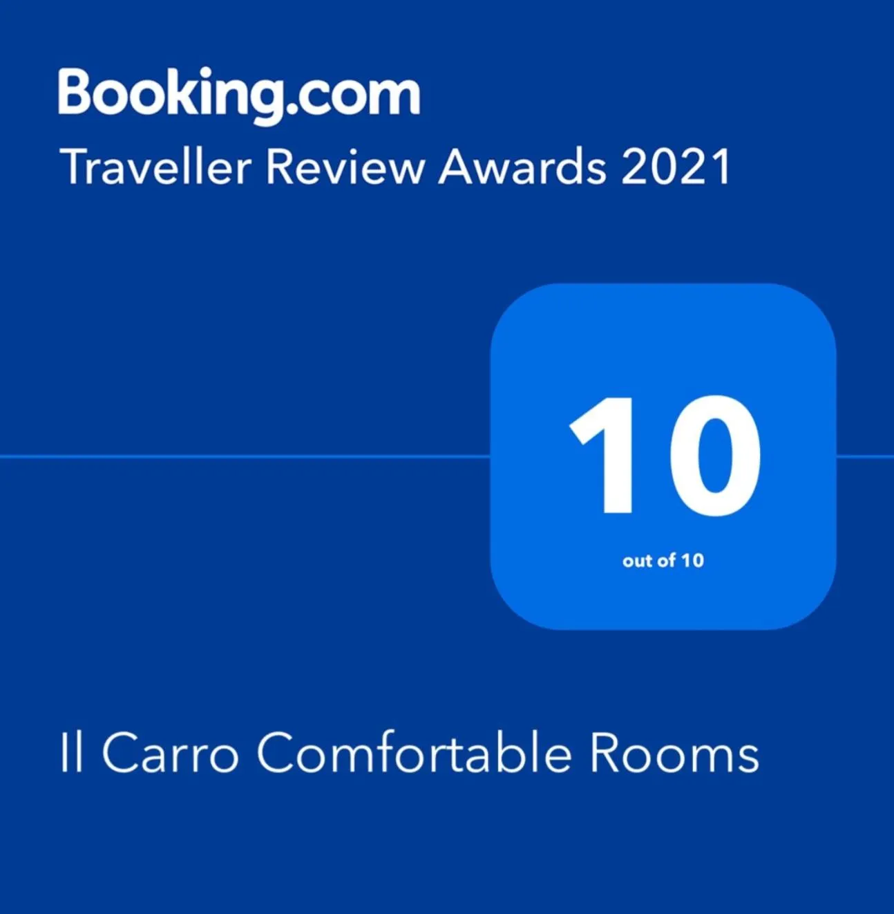Certificate/Award in Il Carro Comfortable Rooms