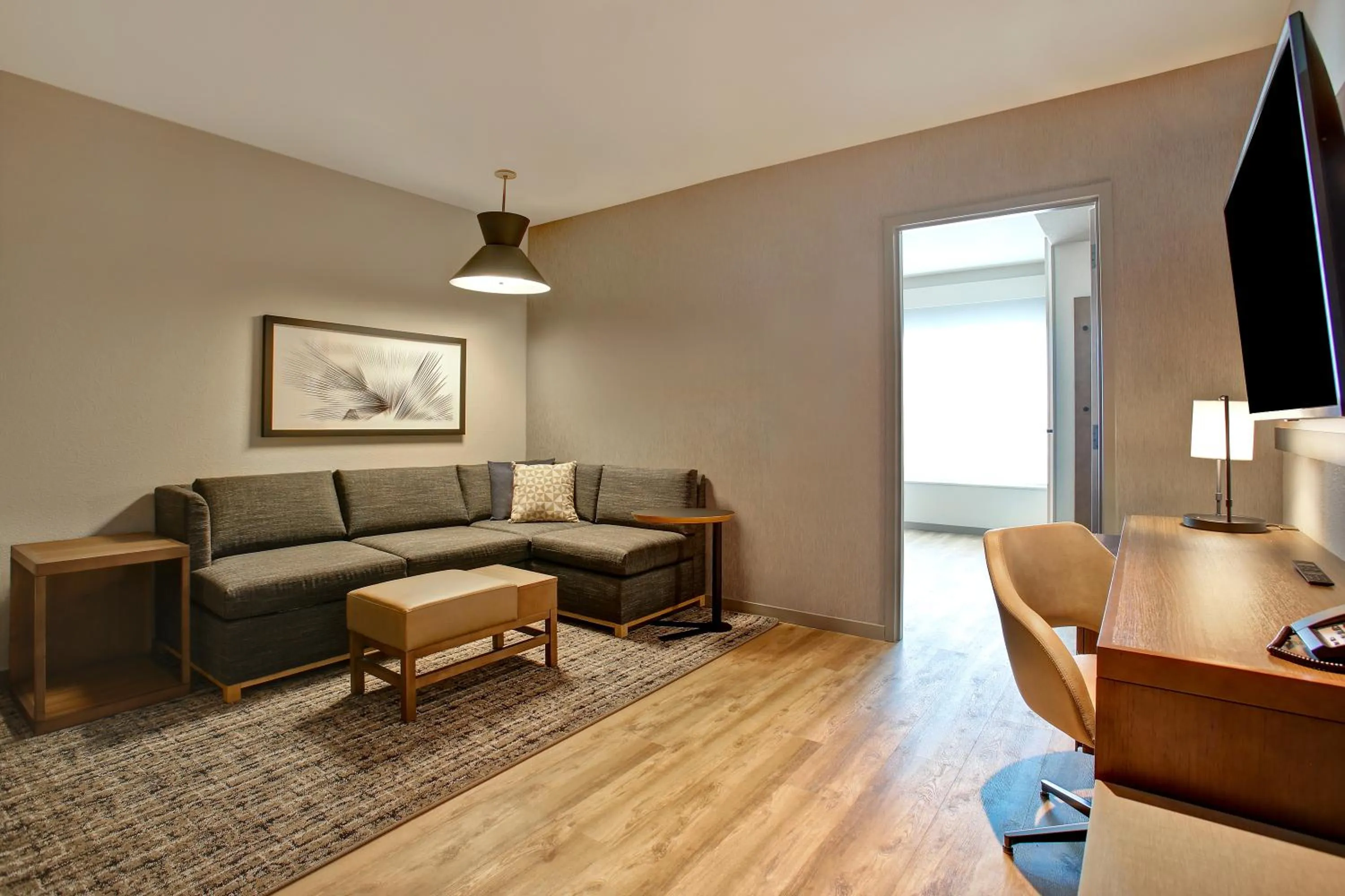 Living room in Hyatt Place at Wichita State University