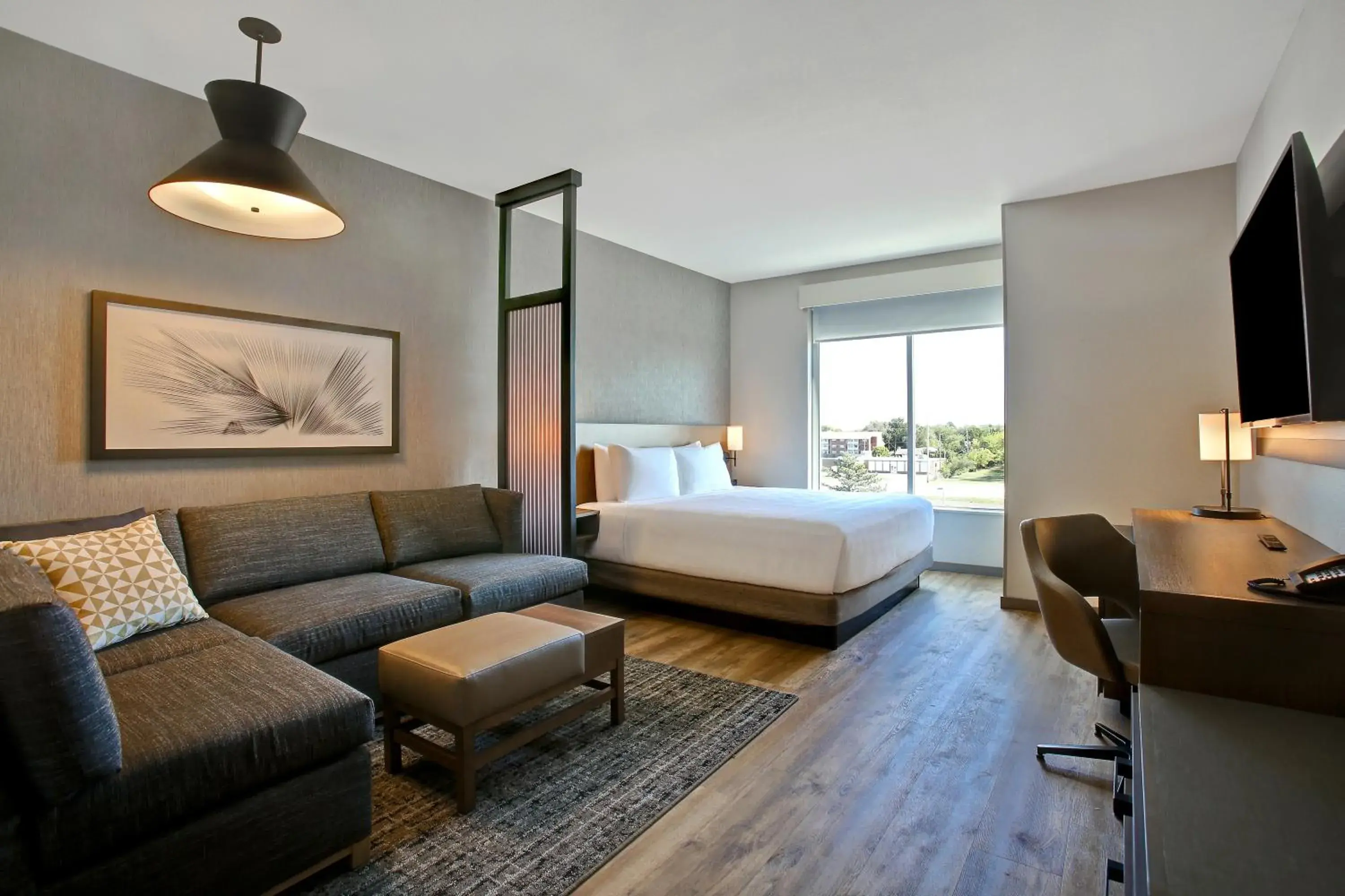 Bed in Hyatt Place at Wichita State University Bed in Hyatt Place at Wichita State University