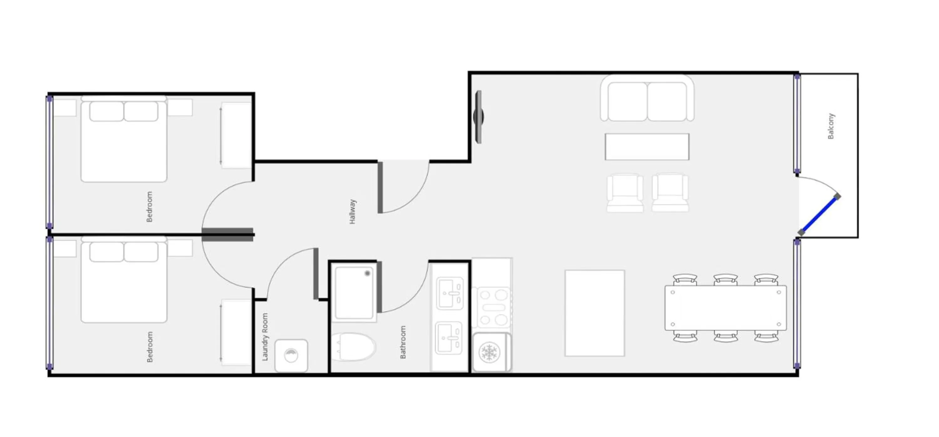 Floor plan in The Pier apartments by Daniel&Jacob's