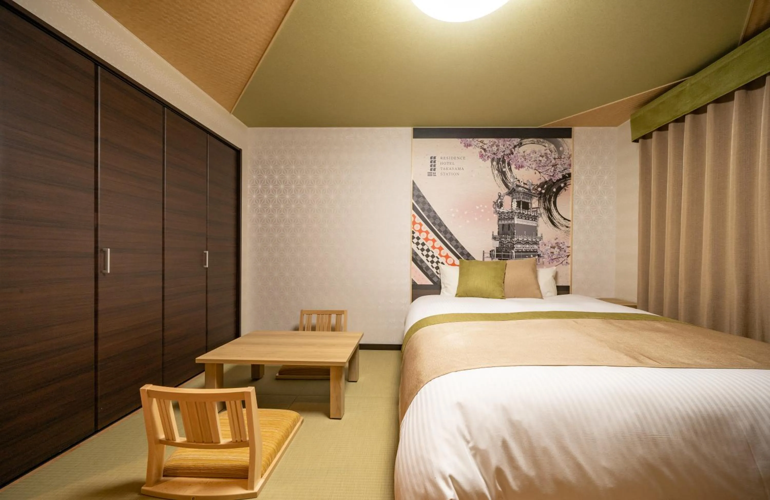Bed in Residence Hotel Takayama Station