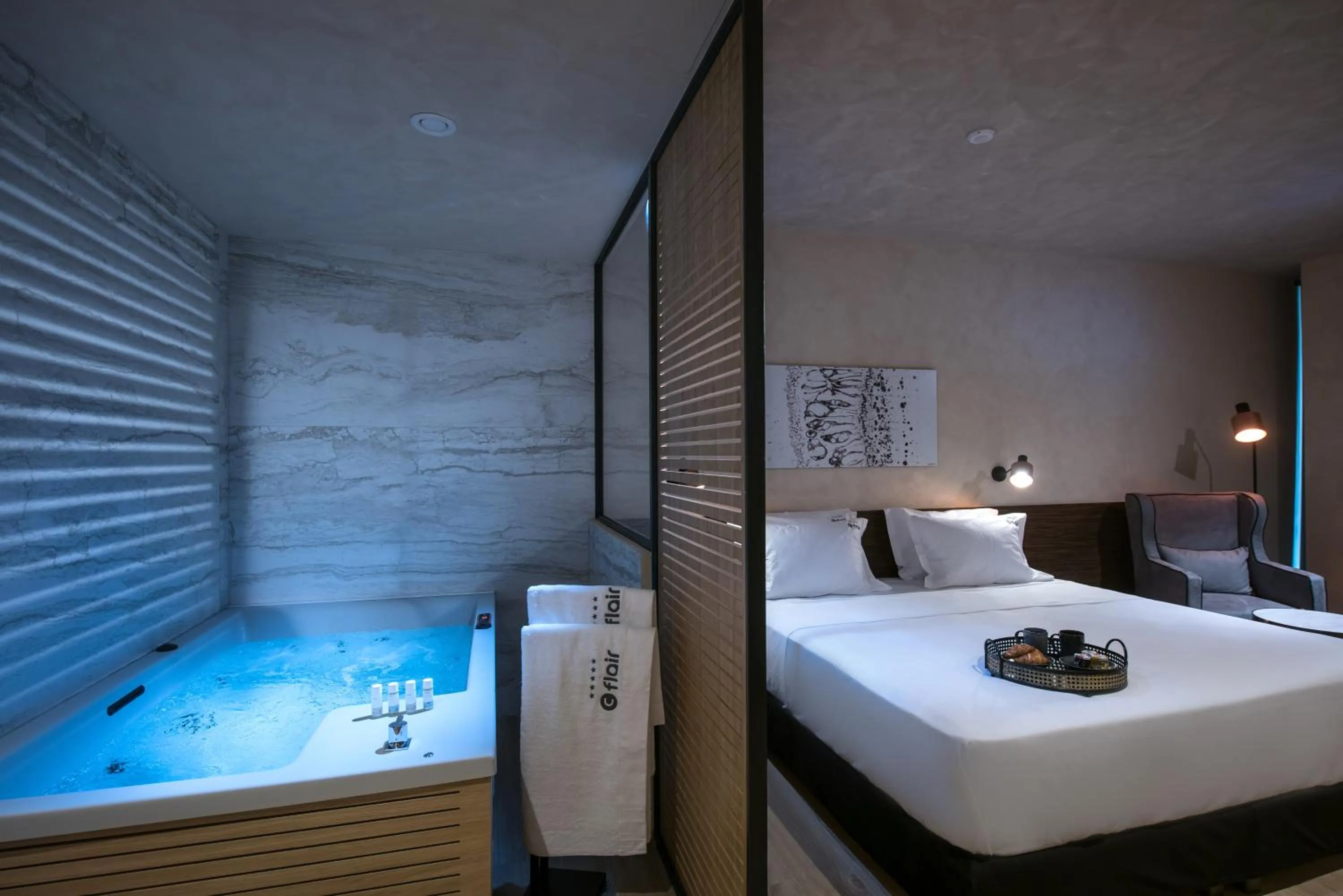 Hot Tub, Bed in Chania Flair Boutique Hotel, Adults only, Tapestry Collection by Hilton