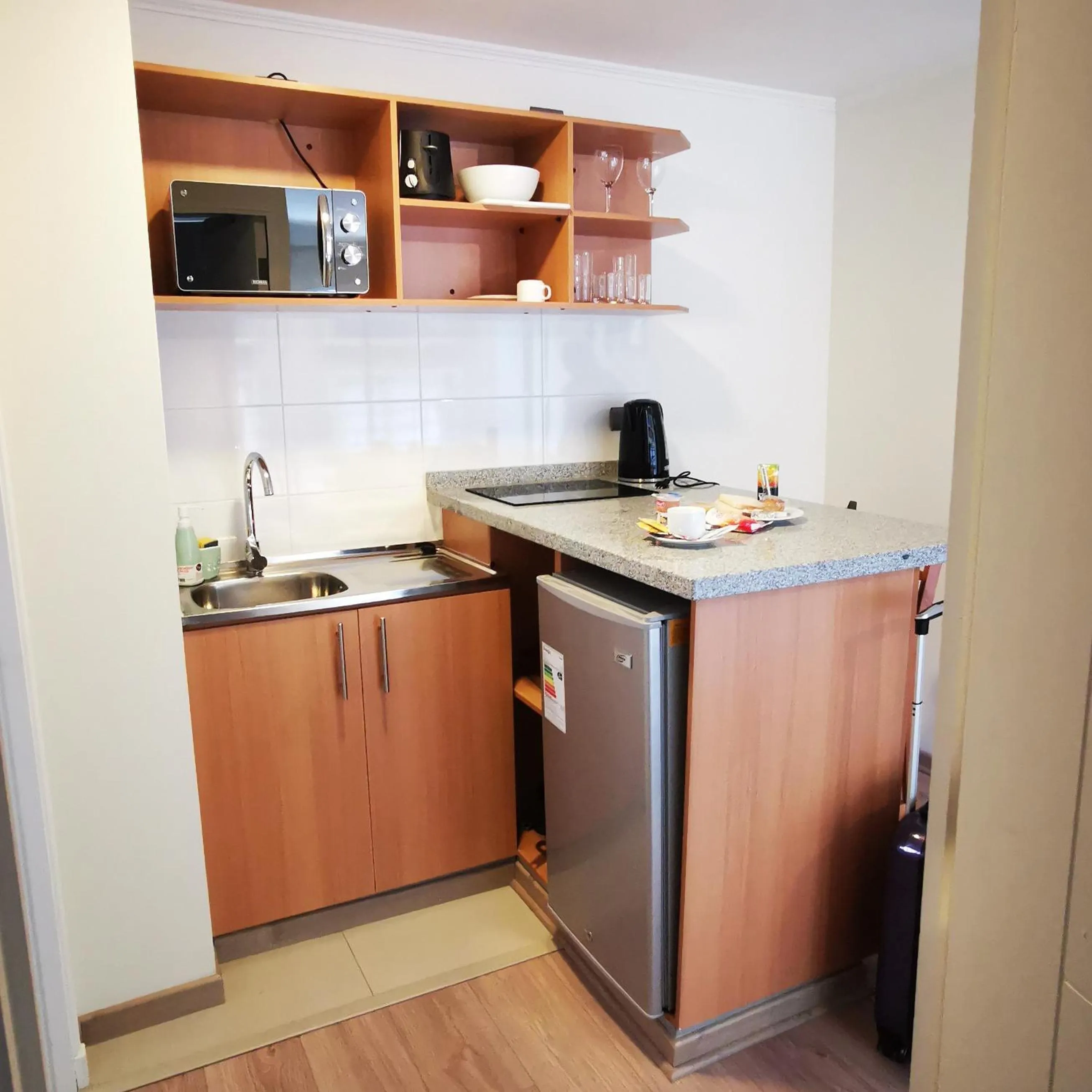 Kitchen or kitchenette in Apart Hotel Viva Providencia