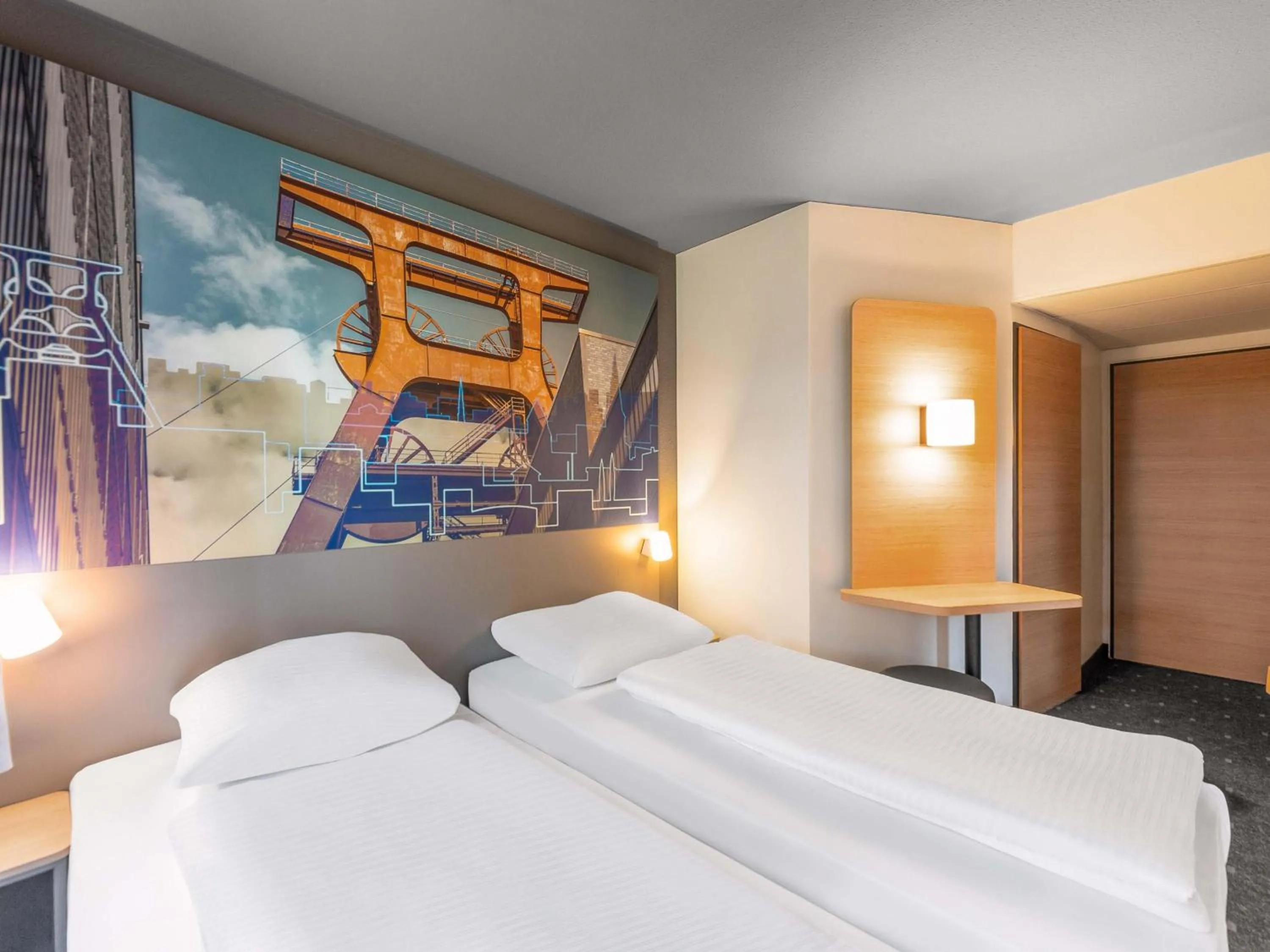 Photo of the whole room, Bed in B&B HOTEL Essen-Nord