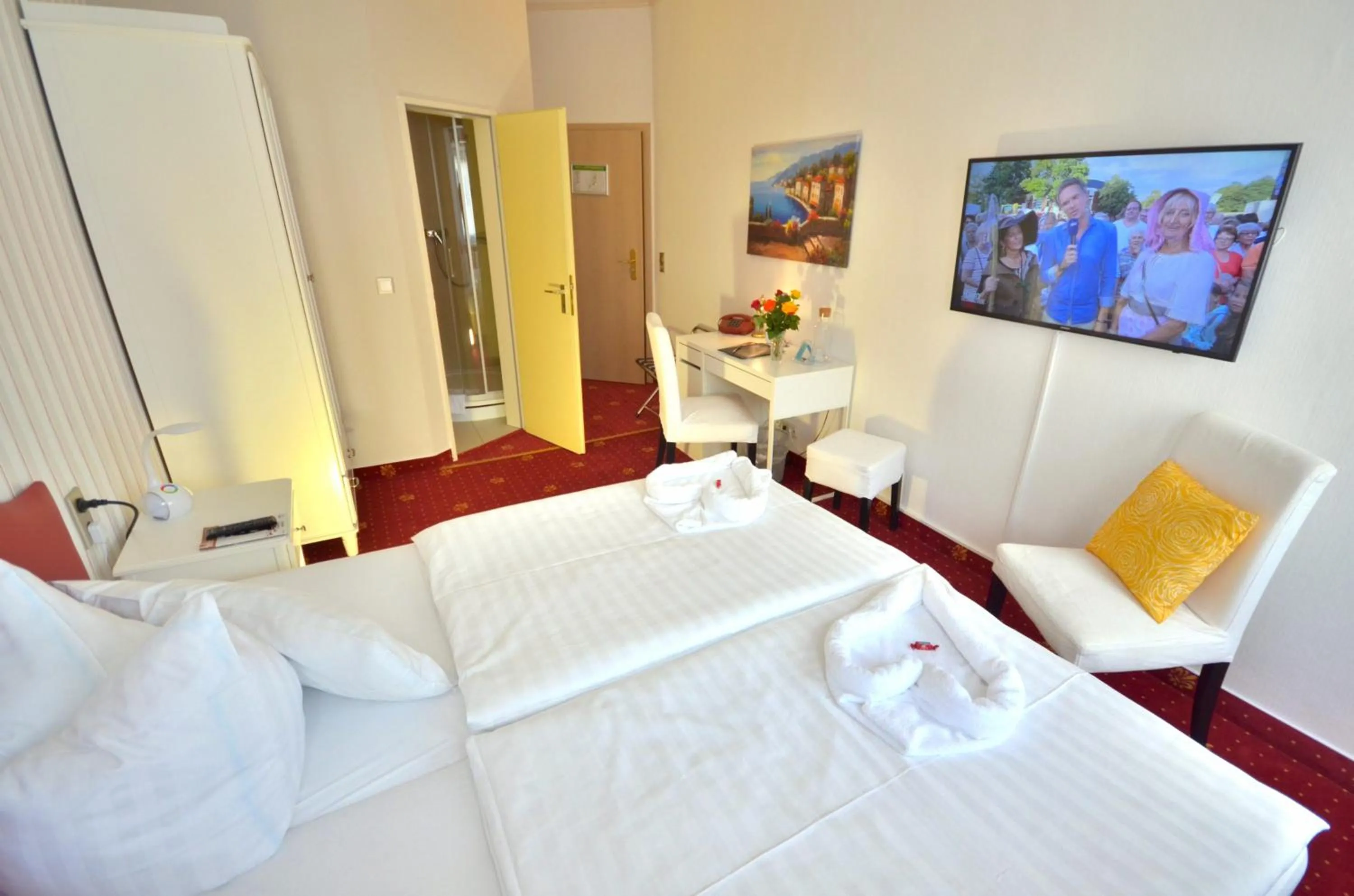 Bedroom, Bed in Hotel Alt-Connewitz