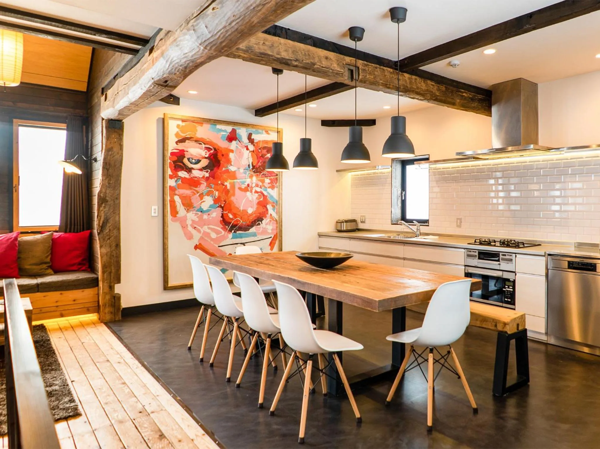 Kitchen or kitchenette in Momiji Lodge