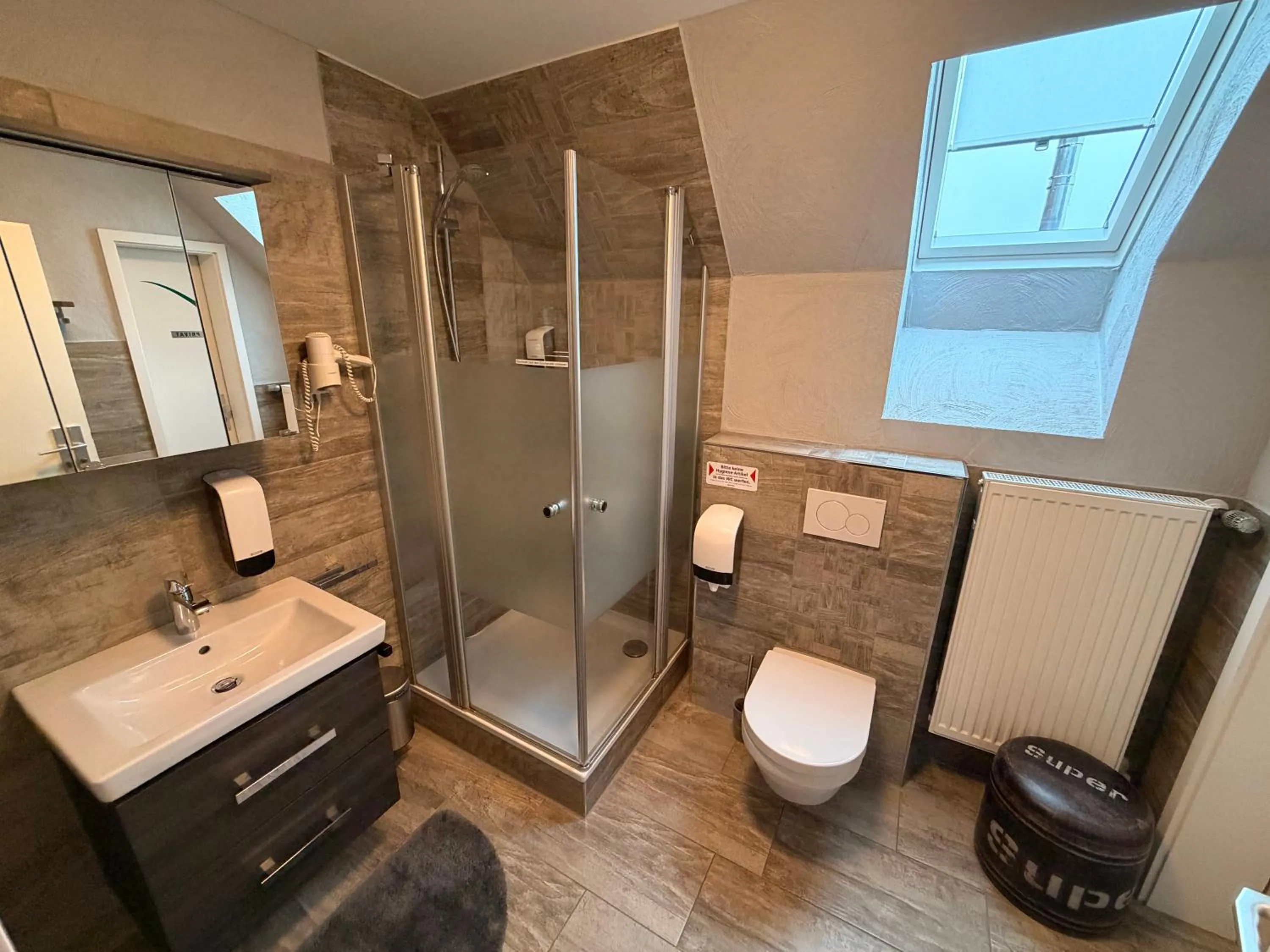 Shower in Pension Bed & Breakfast