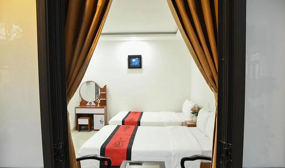 Bed in Asean Garden Homestay Hue