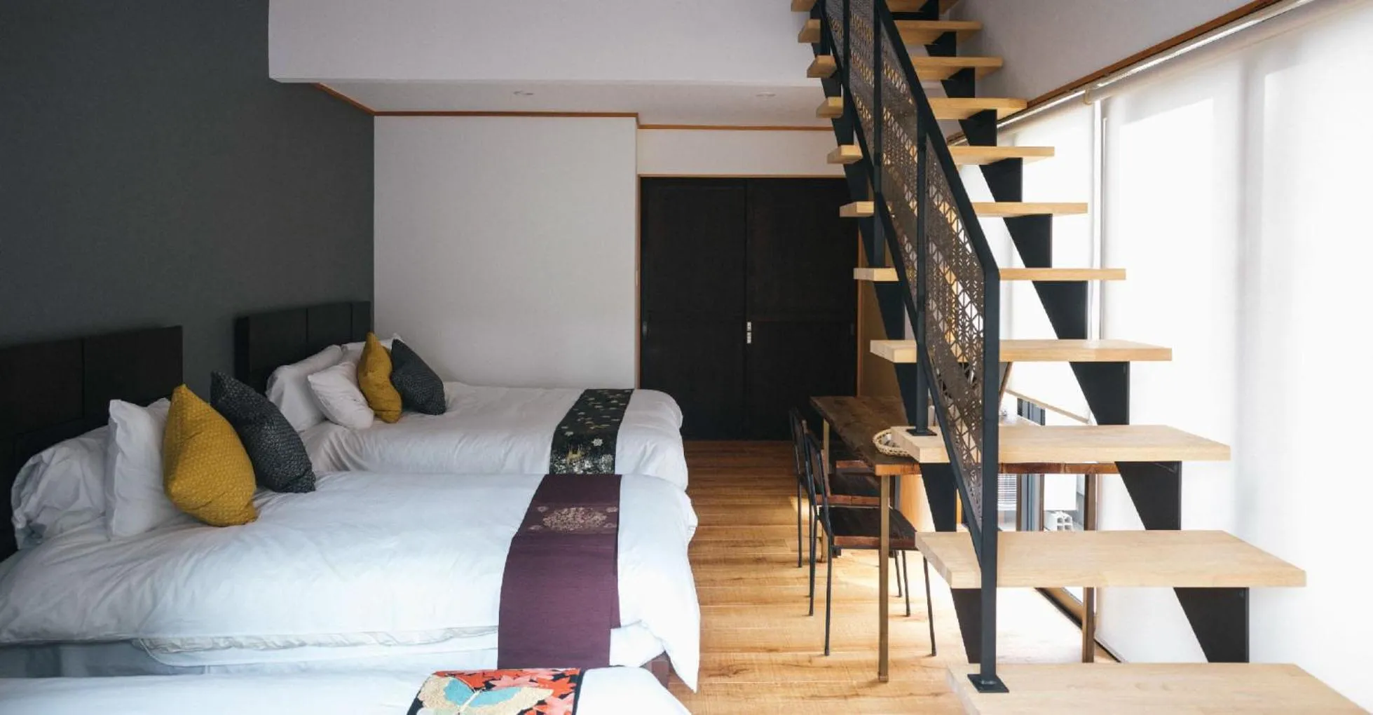 Bedroom, Bed in Miyajima Shiro