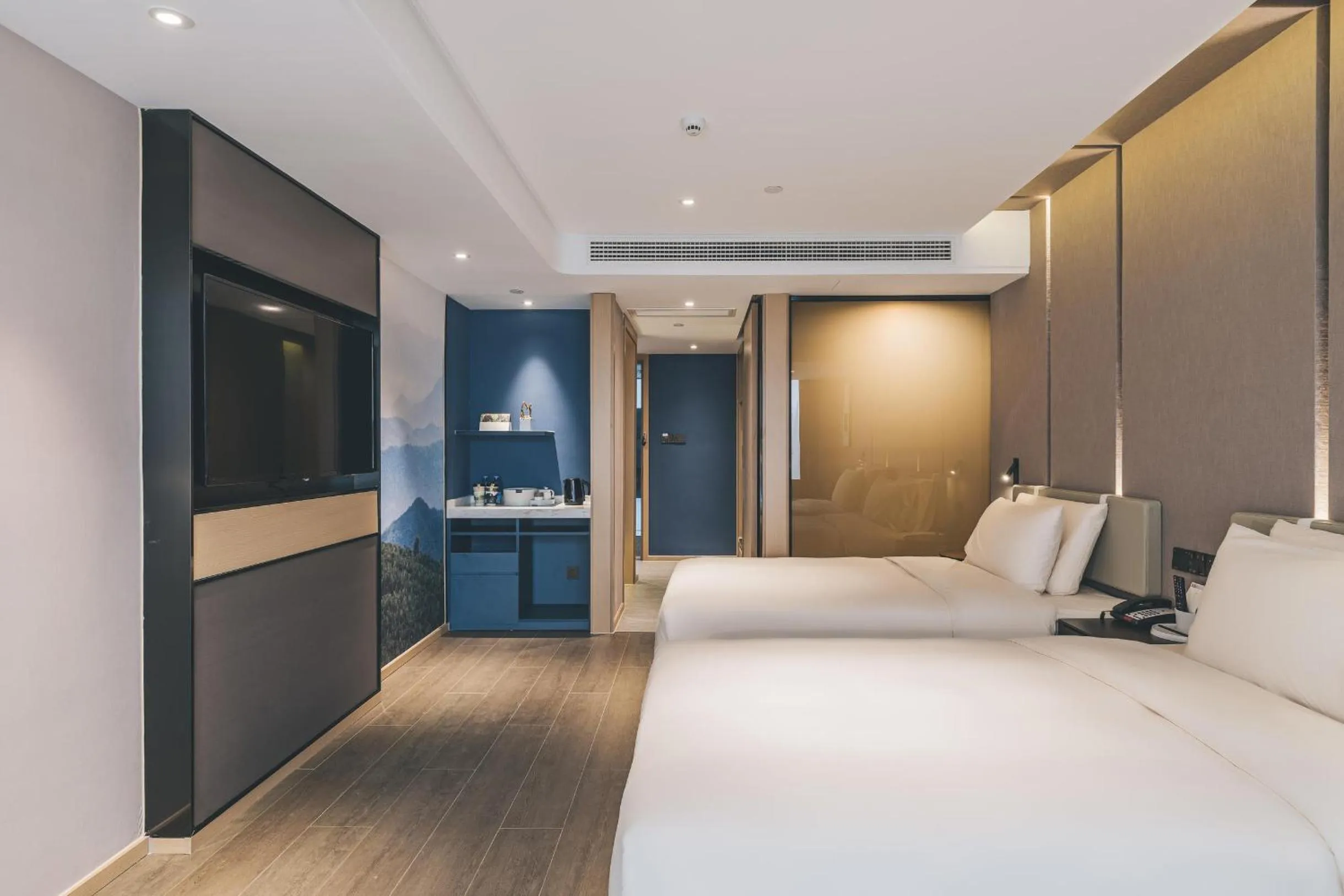 Bed in Atour Hotel Huzhou Dongwu