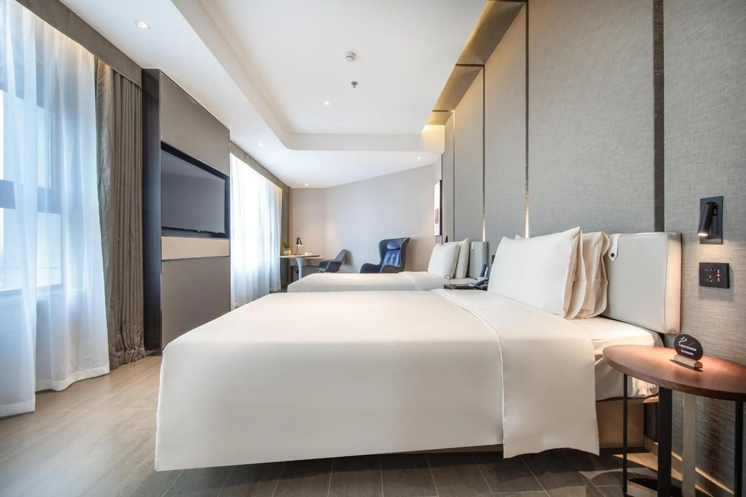 Bed in Atour Hotel Chengdu Wenshufang Bed in Atour Hotel Chengdu Wenshufang