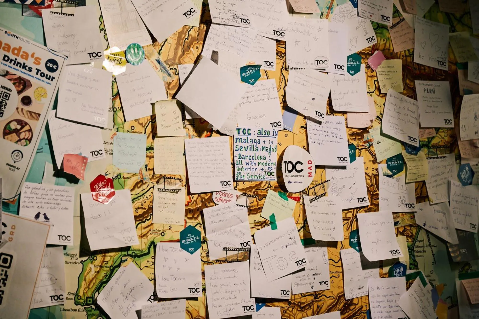 Decorative detail in Toc Hostel Granada