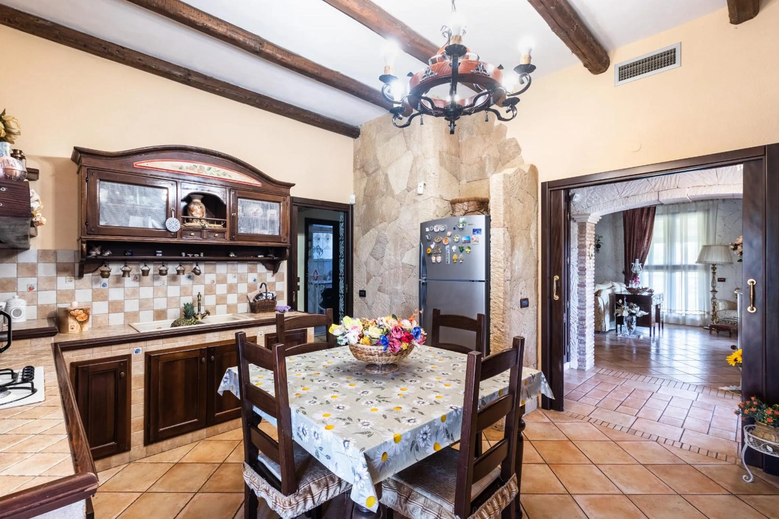 Kitchen or kitchenette in Tramonto Ibleo Resort