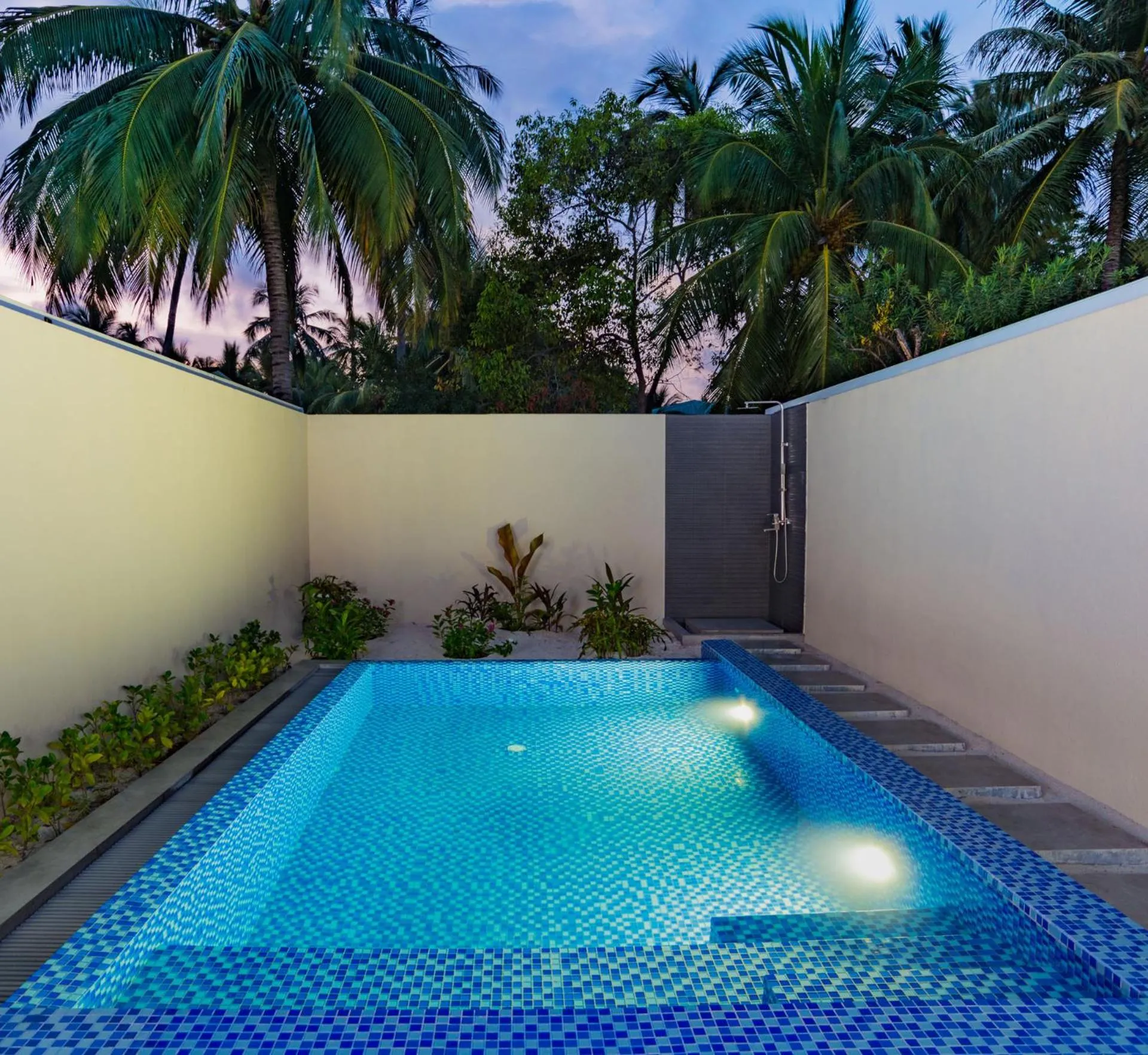 Swimming pool in Fiyavalhu Resort Maldives