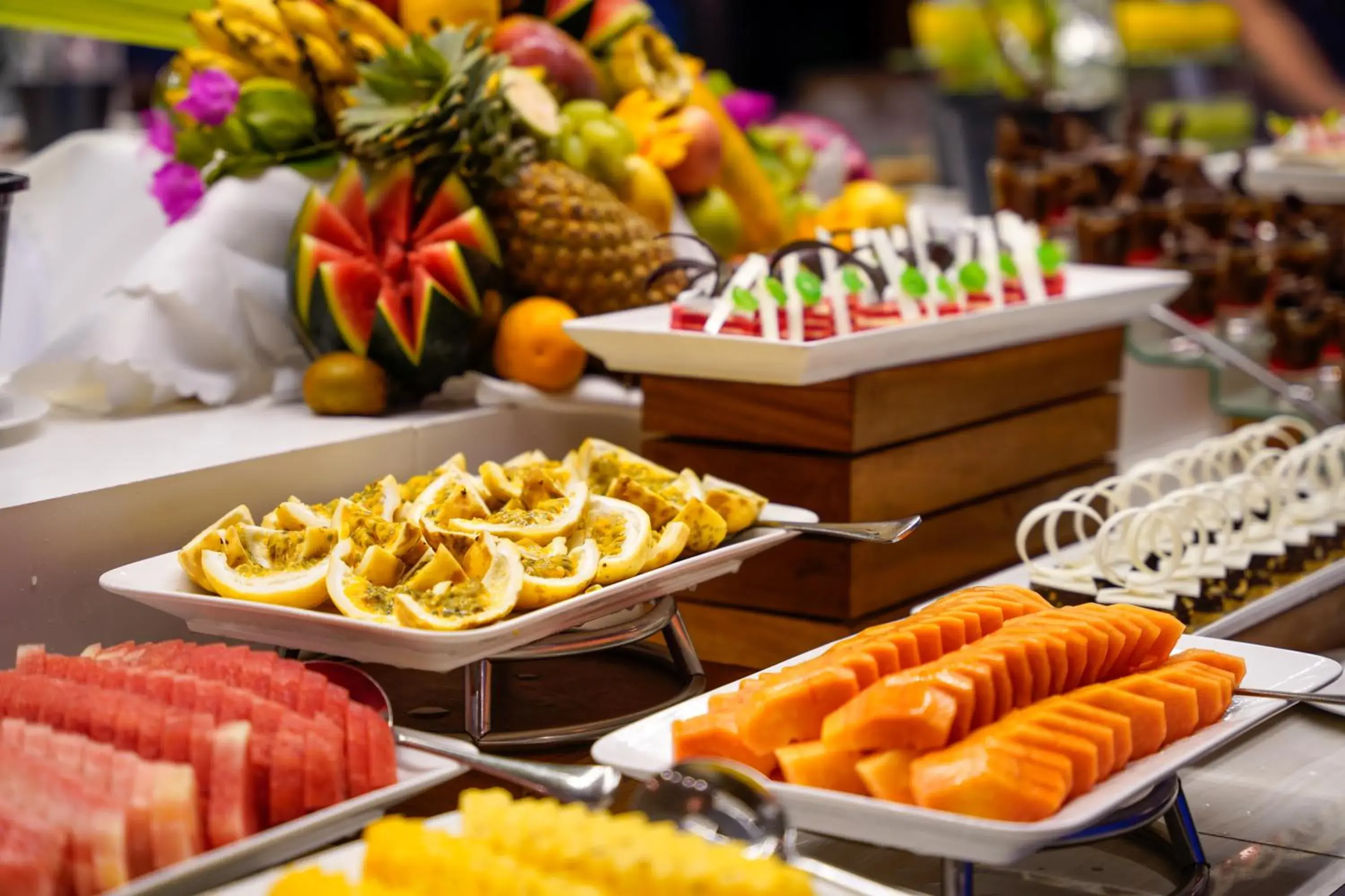 Buffet breakfast in Fiyavalhu Resort Maldives Buffet breakfast in Fiyavalhu Resort Maldives