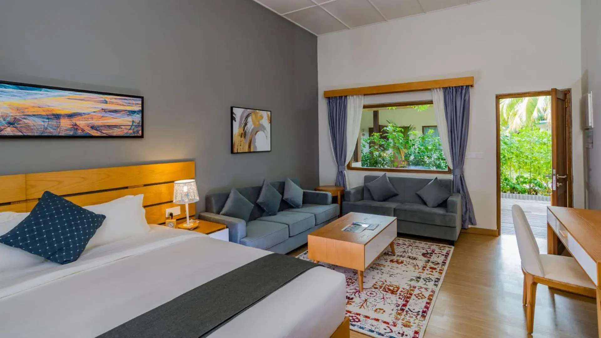 Garden Villa Book now on Bed and Breakfast and receive free upgrade to Half Board for stays until 31st Oct 2025 / 1 Child stays free until 31st Oct 2025 - single occupancy in Fiyavalhu Resort Maldives Garden Villa Book now on Bed and Breakfast and receive free upgrade to Half Board for stays until 31st Oct 2025 / 1 Child stays free until 31st Oct 2025 - single occupancy in Fiyavalhu Resort Maldives