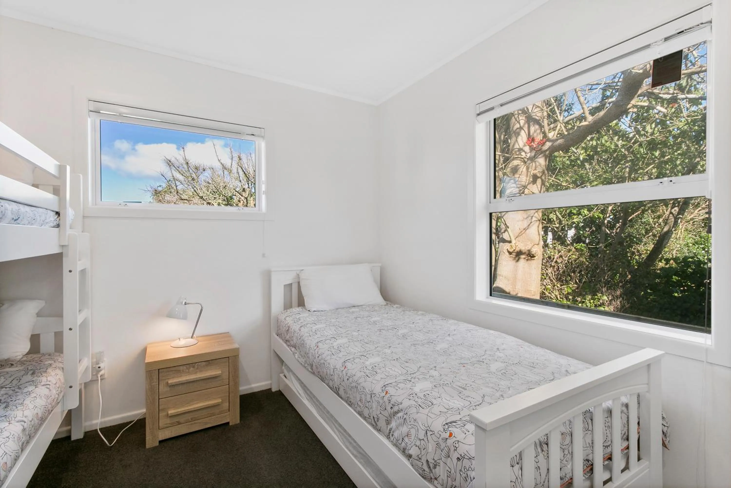 Bed in The Waihi Beach House - Waihi Beach Holiday Home
