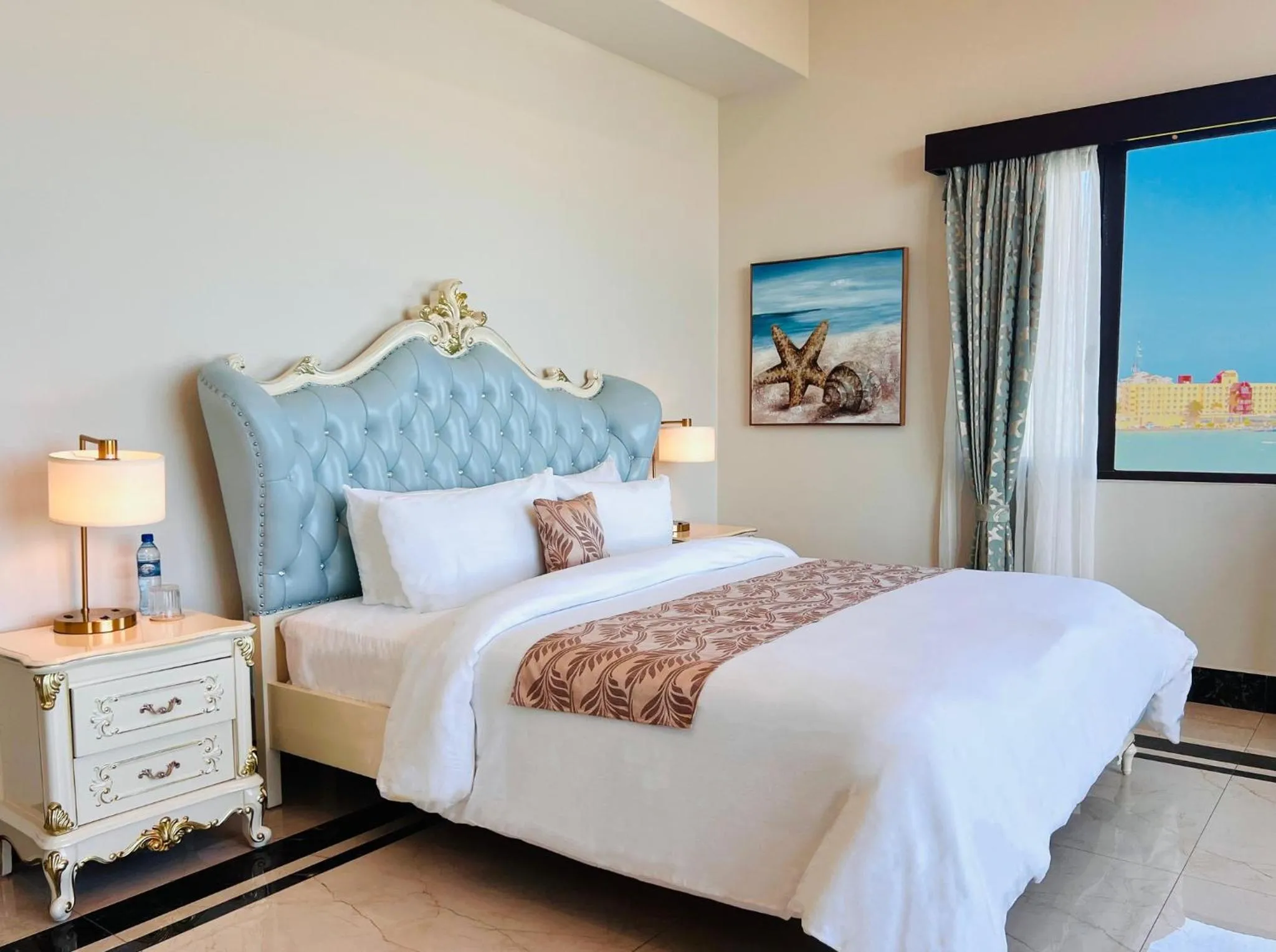 Bed in Golden Bay Belize Hotel