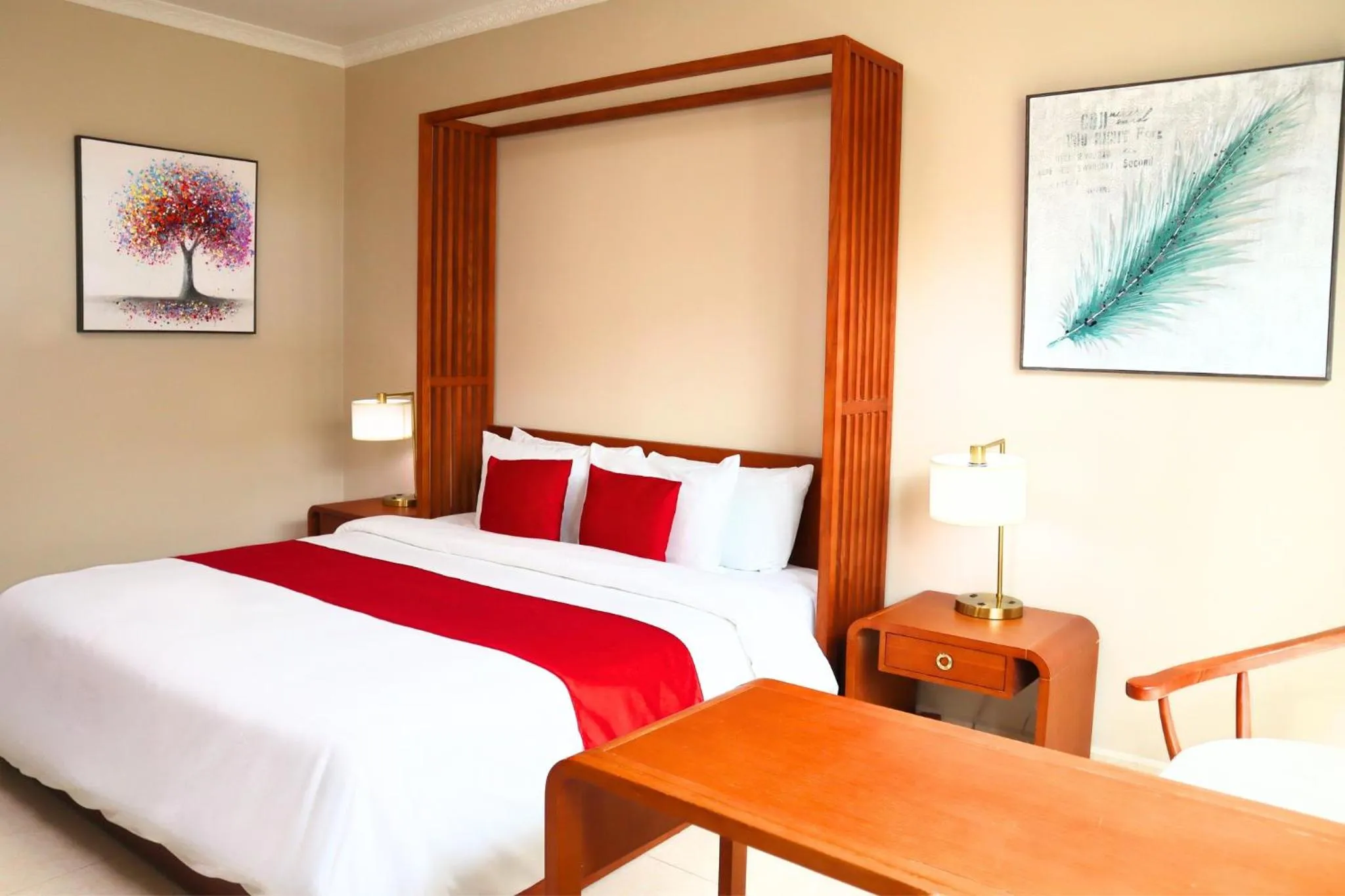 Bed in Golden Bay Belize Hotel