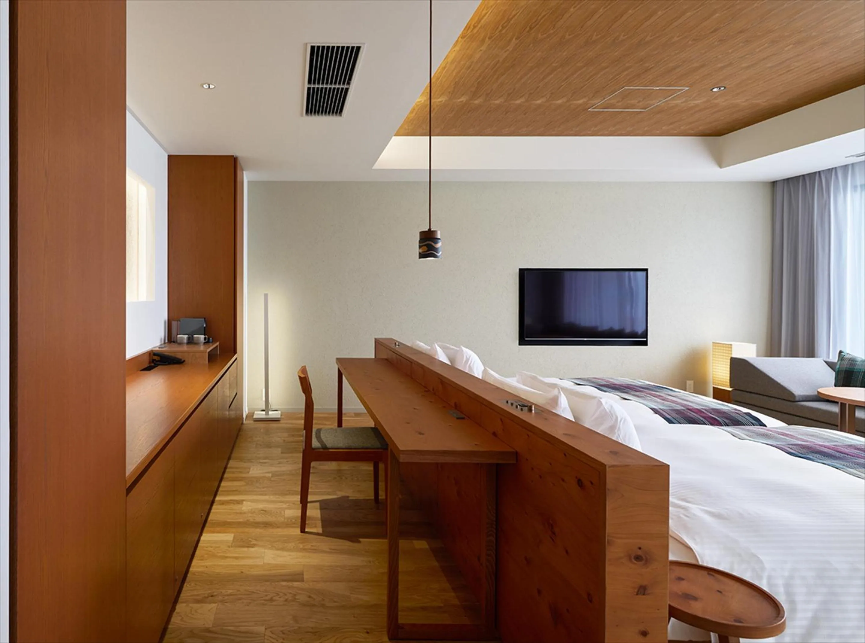 Living room, Bed in HOTEL STRATA NAHA