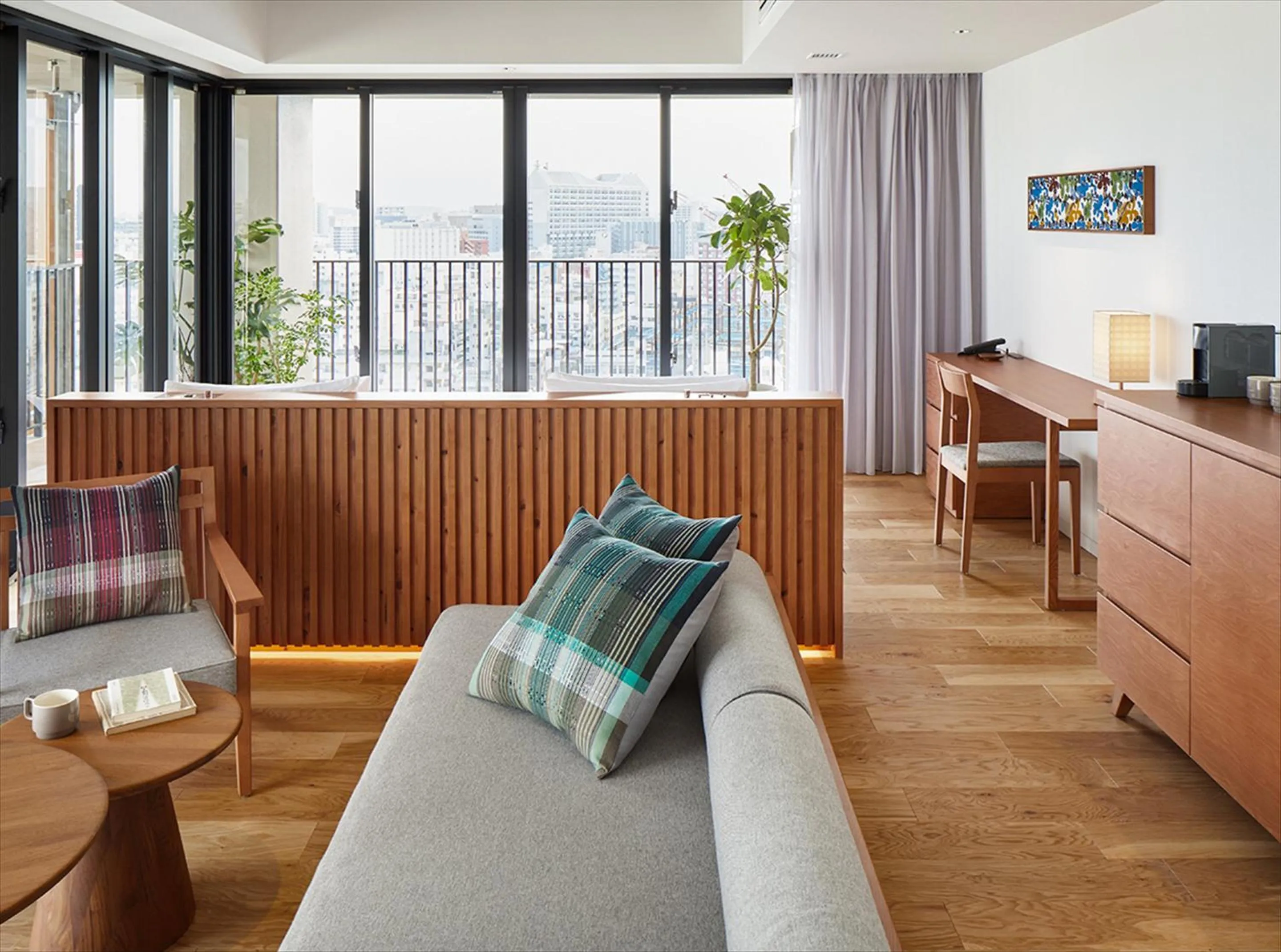 Living room in HOTEL STRATA NAHA