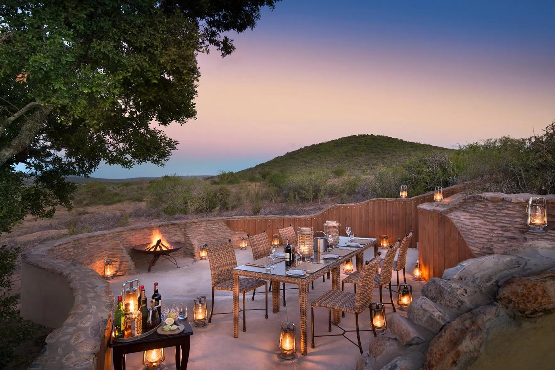 BBQ facilities in Kwandwe Private Game Reserve - Uplands Homestead