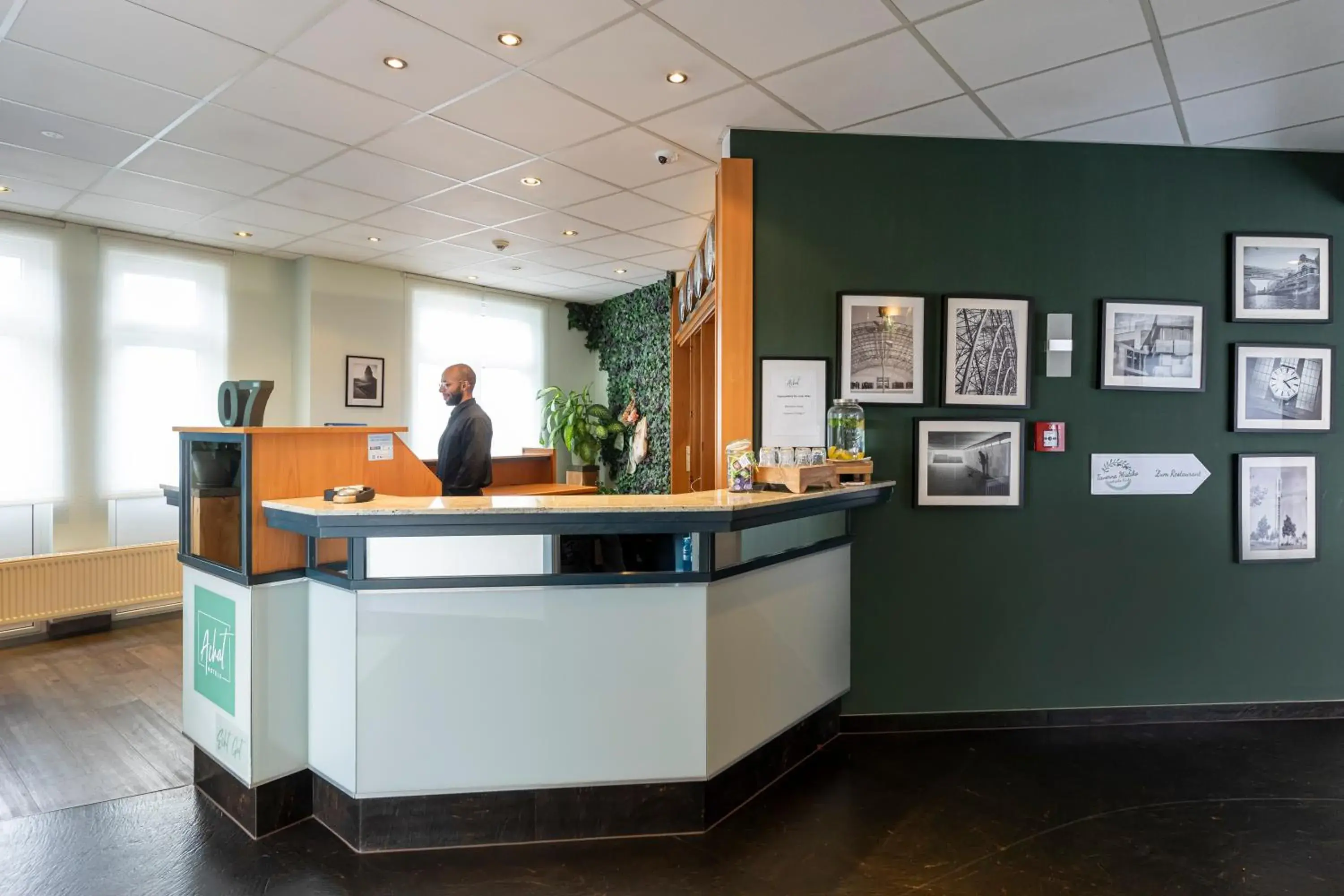 Lobby or reception in ACHAT Hotel Leipzig Messe Lobby or reception in ACHAT Hotel Leipzig Messe