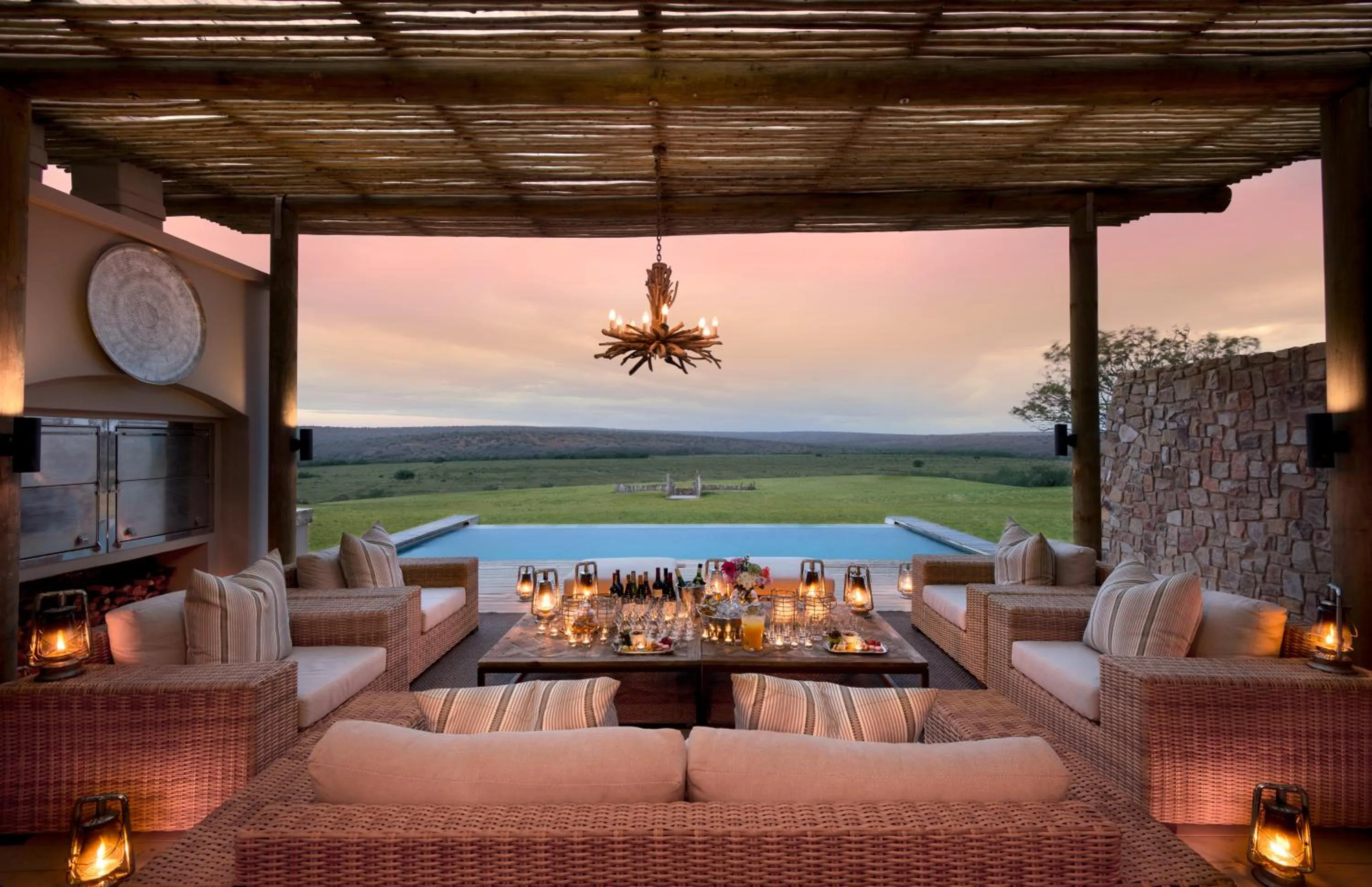 Patio in Kwandwe Private Game Reserve - Fort House