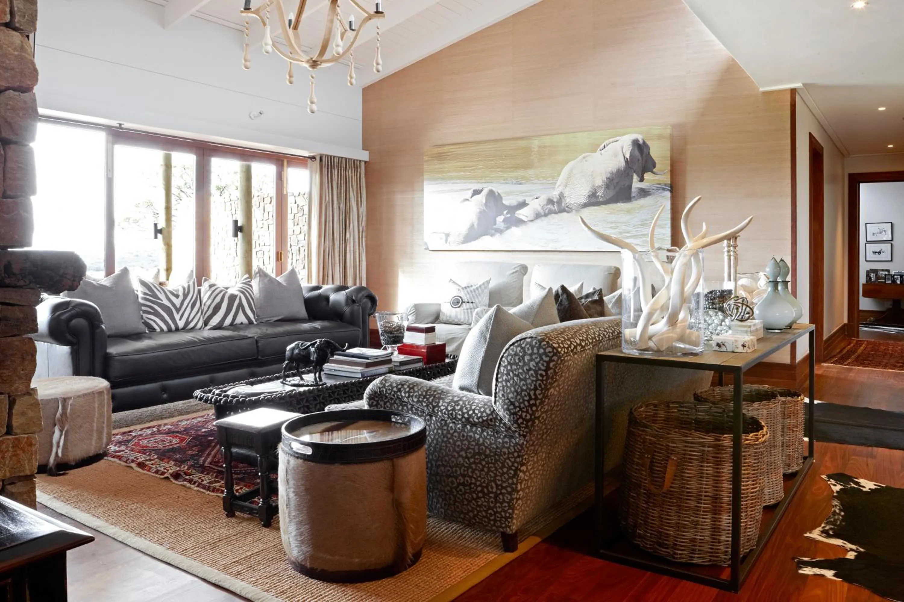 Living room in Kwandwe Private Game Reserve - Fort House