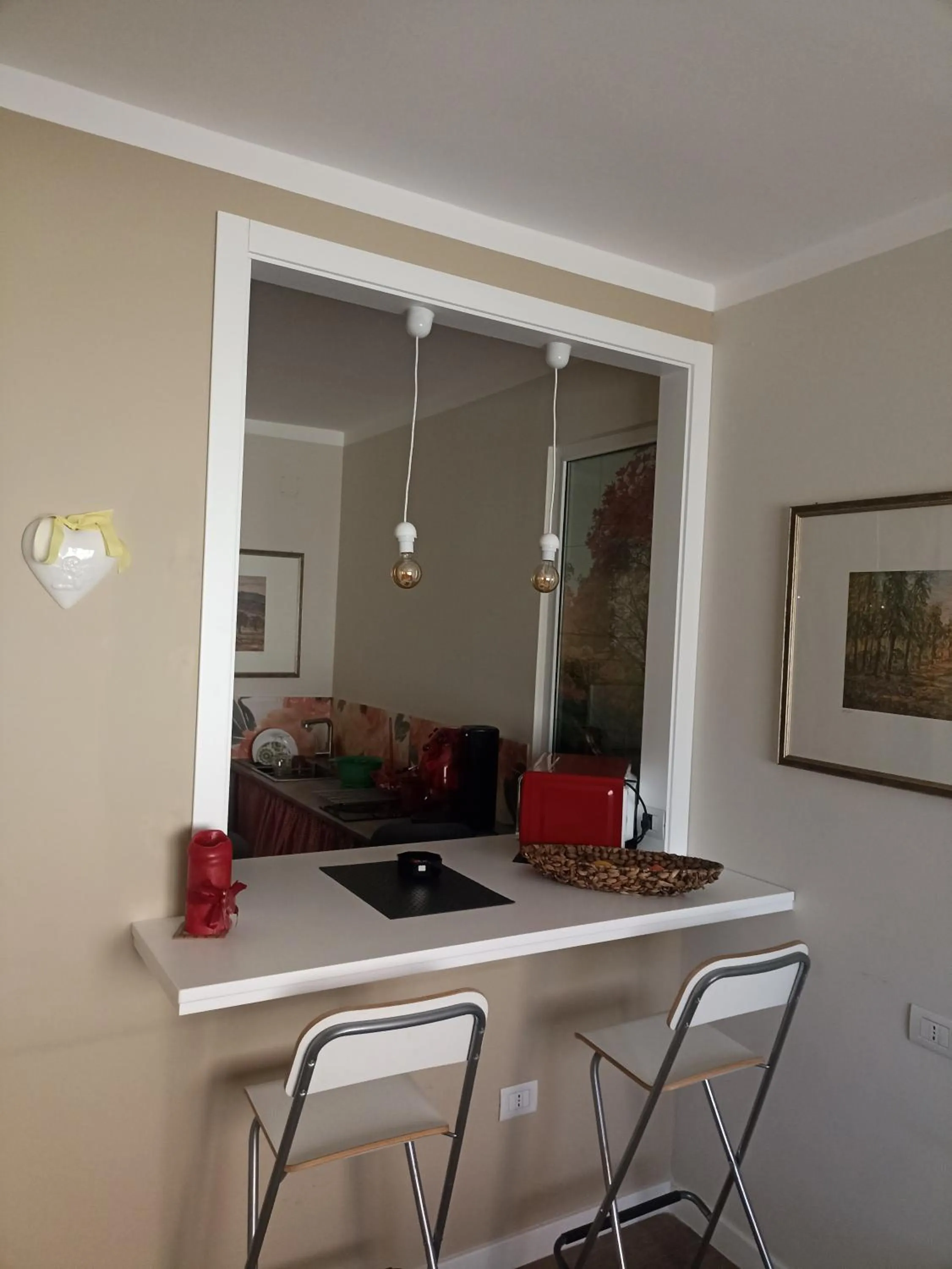 Kitchen or kitchenette in open