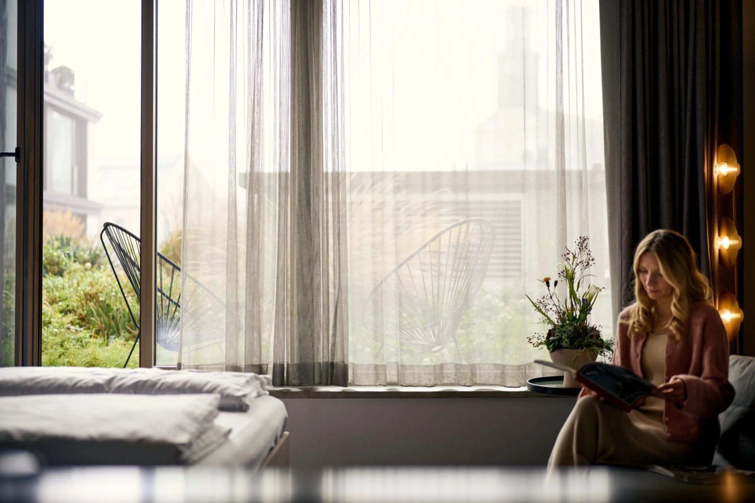 Balcony/Terrace, Bed in Das Altmühltal Hotel & Restaurant