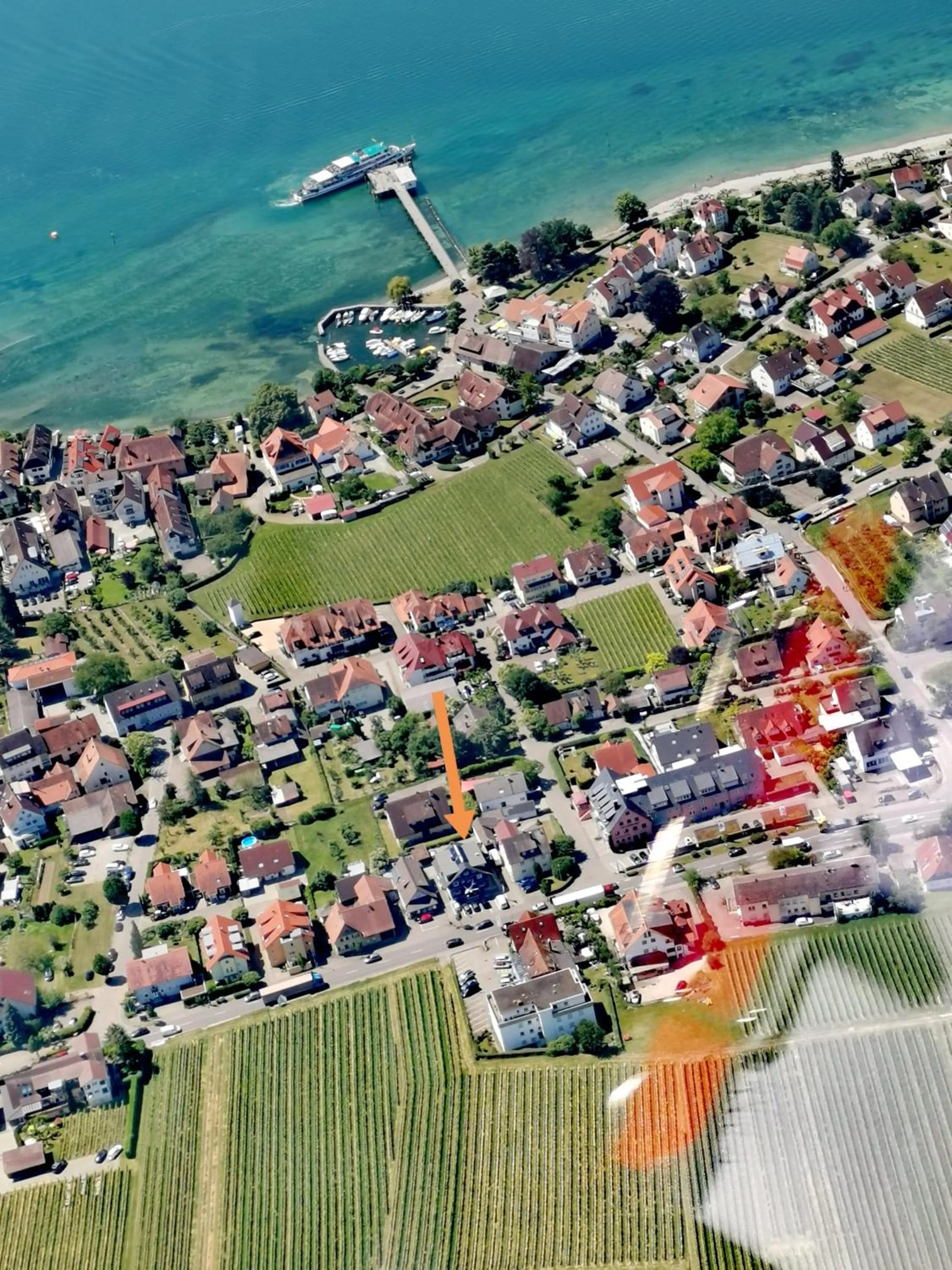 Property building in BnB Fliegerhaeusle Hagnau 24h Self Check In