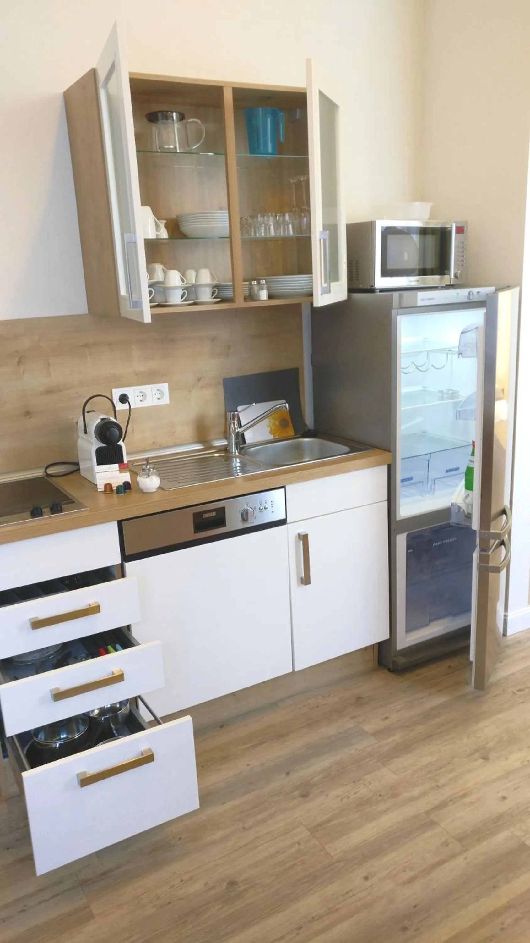 Kitchen or kitchenette in Apartmenthotel Kaiser Karl