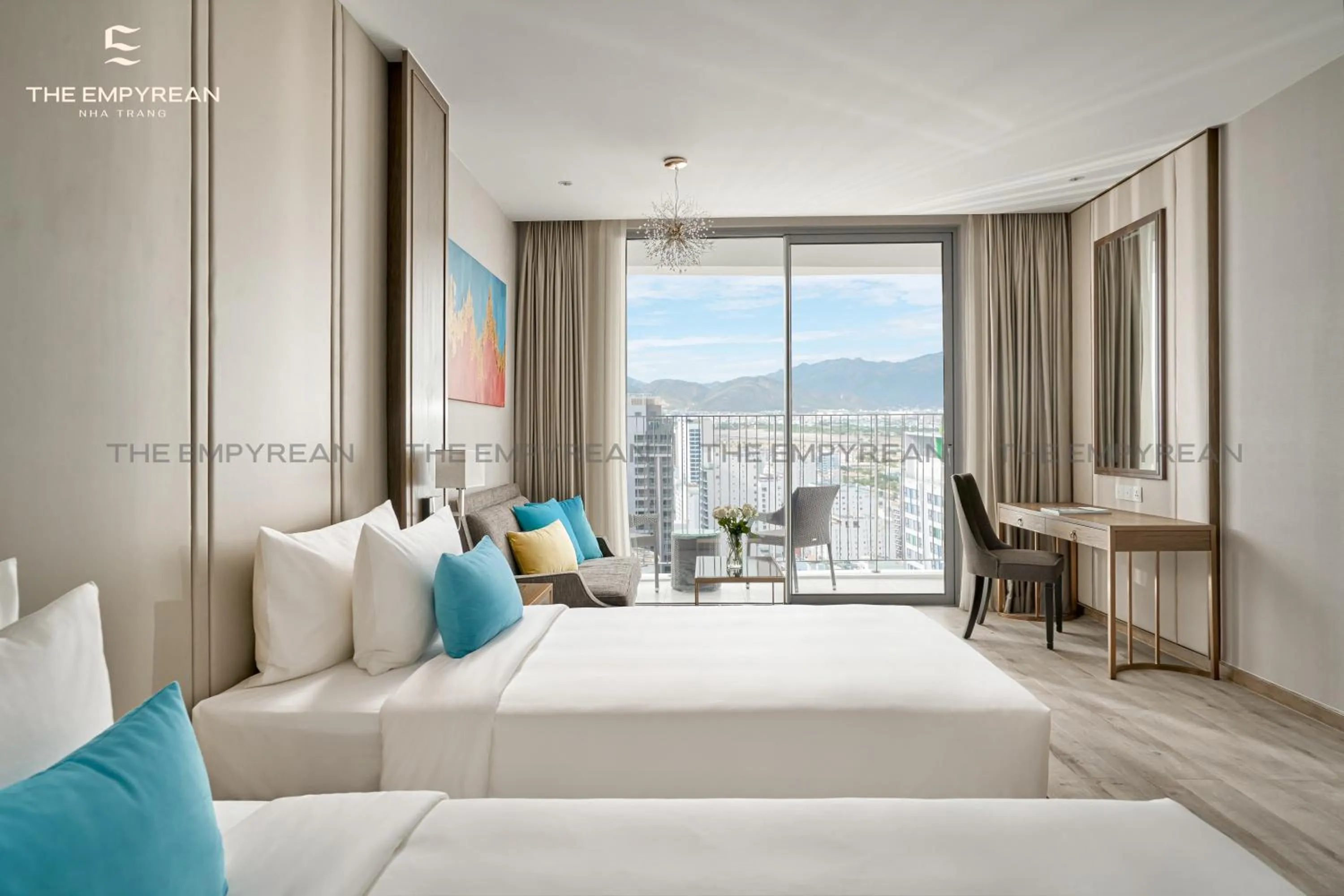 View (from property/room), Bed in The Empyrean Nha Trang