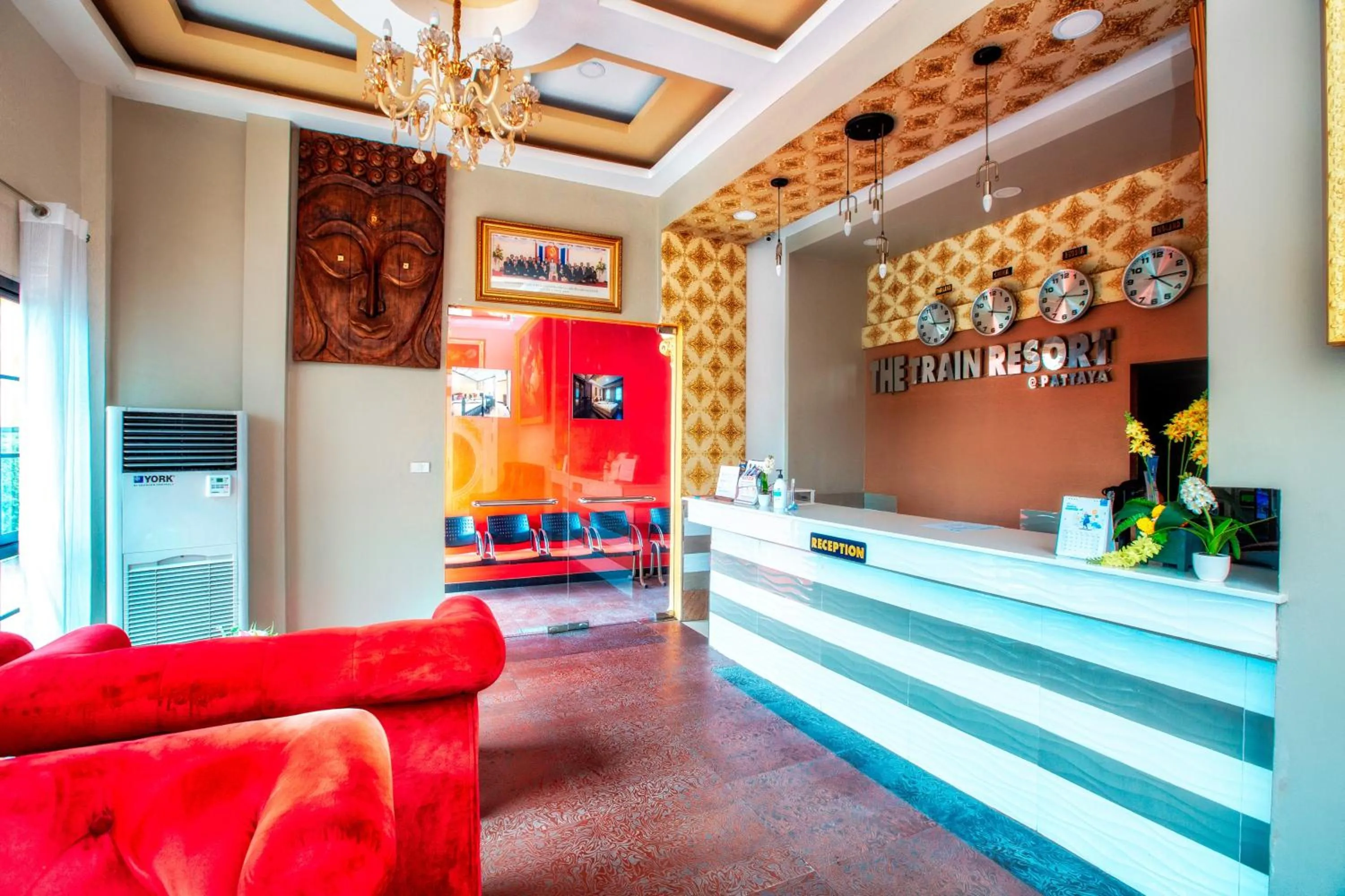 Lobby or reception in The Train Resort