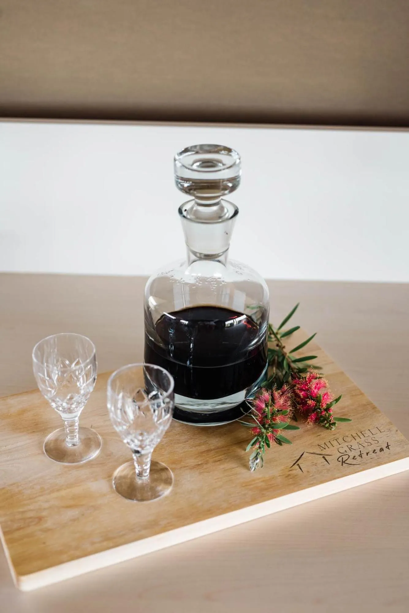 Drinks in Mitchell Grass Retreat